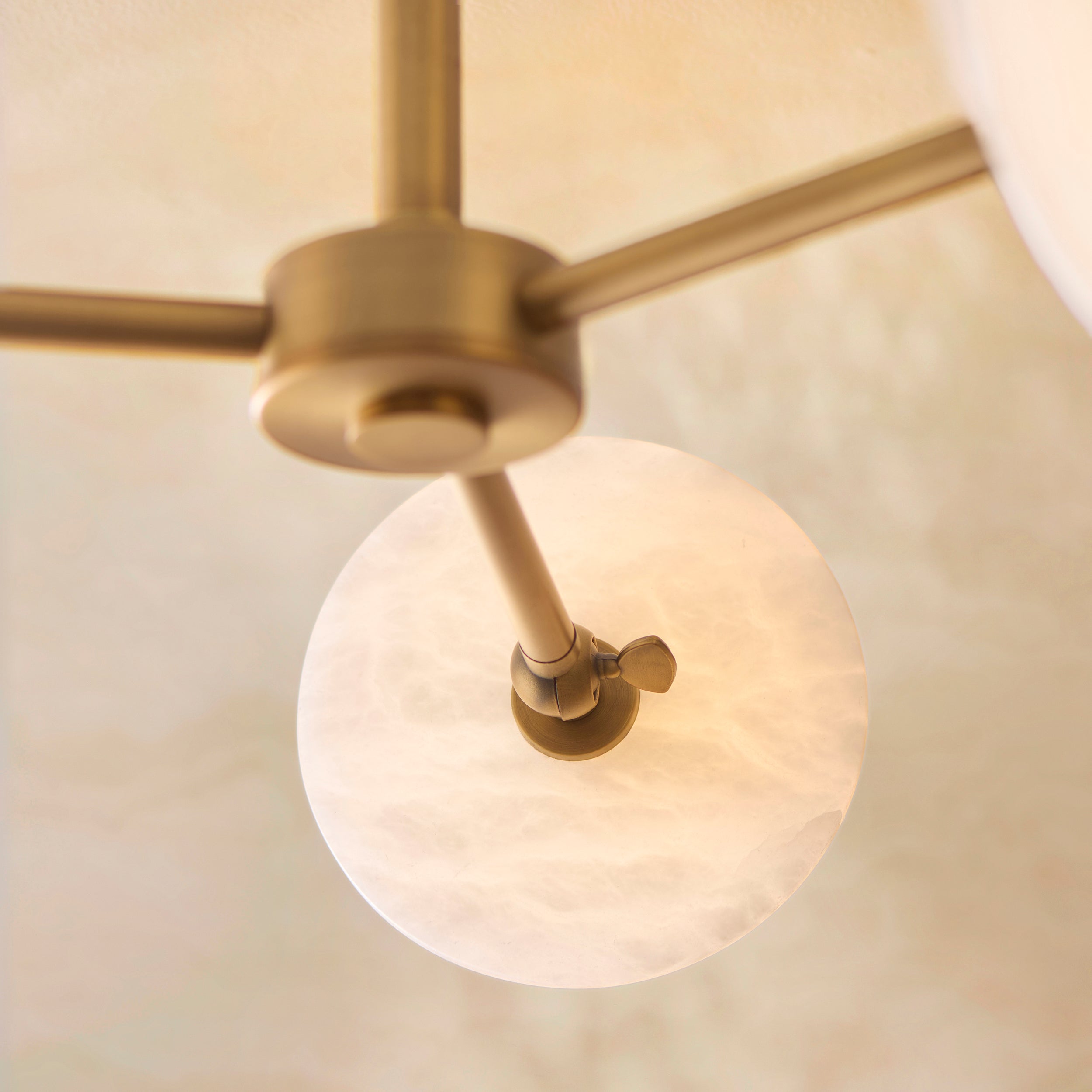 Cerhio 3 Light Brass Finish Semi Flush Ceiling Light