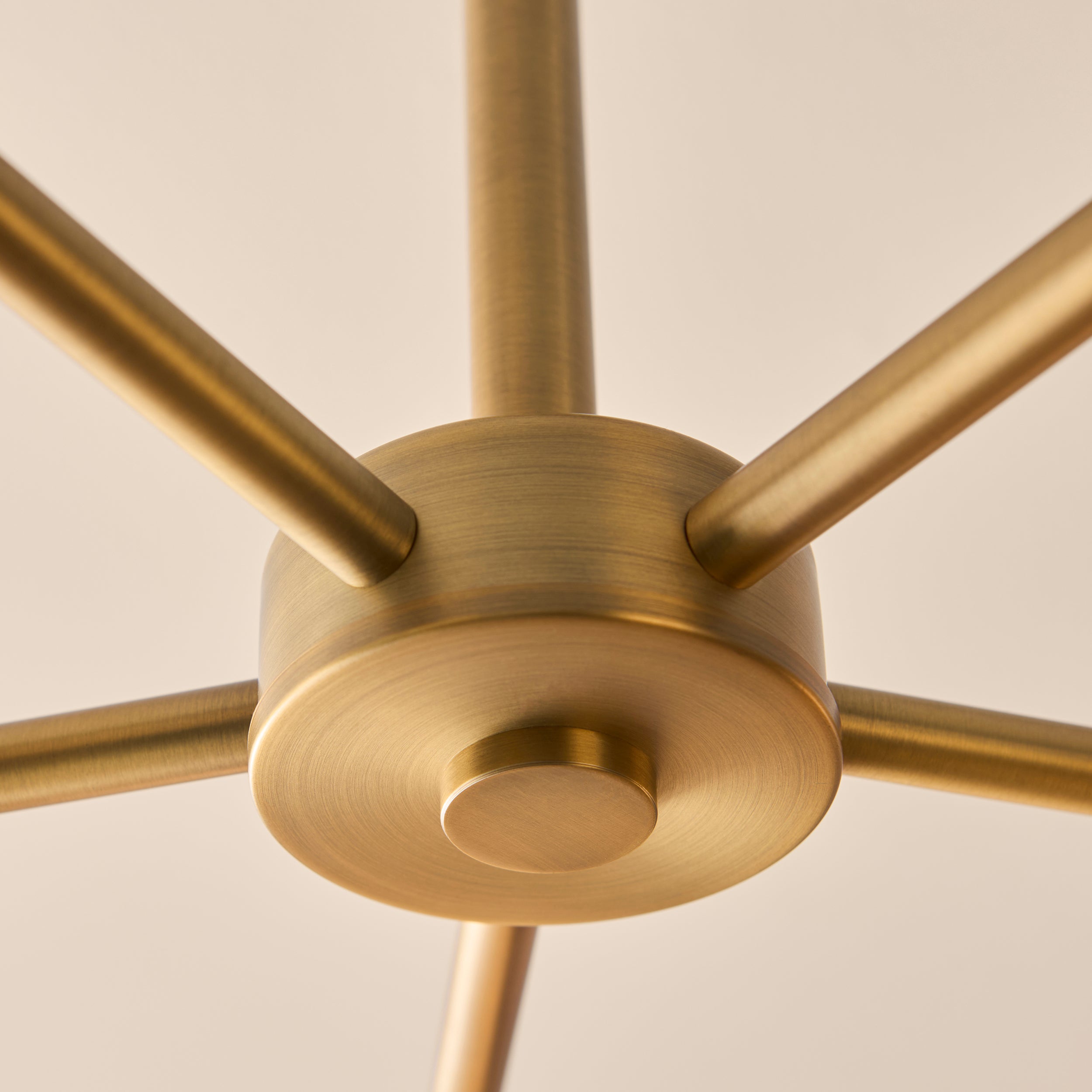 Cerhio 5 Light Brass Finish Semi Flush Ceiling Light