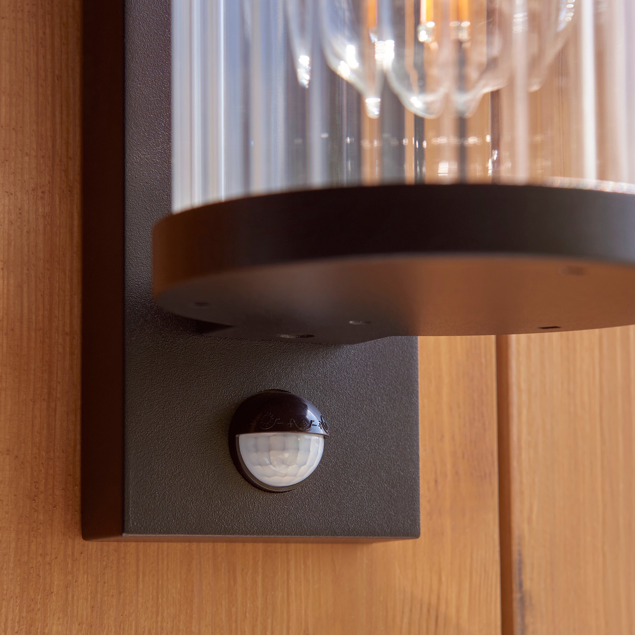 Newcombe Black PIR Outdoor Black Wall Light-OPEN-BOX-50-040626