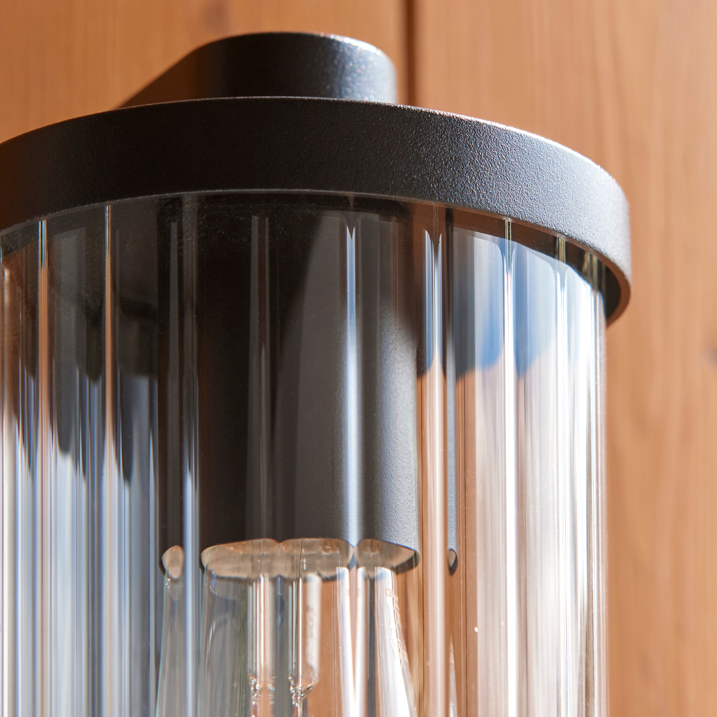 Newcombe Black PIR Outdoor Black Wall Light