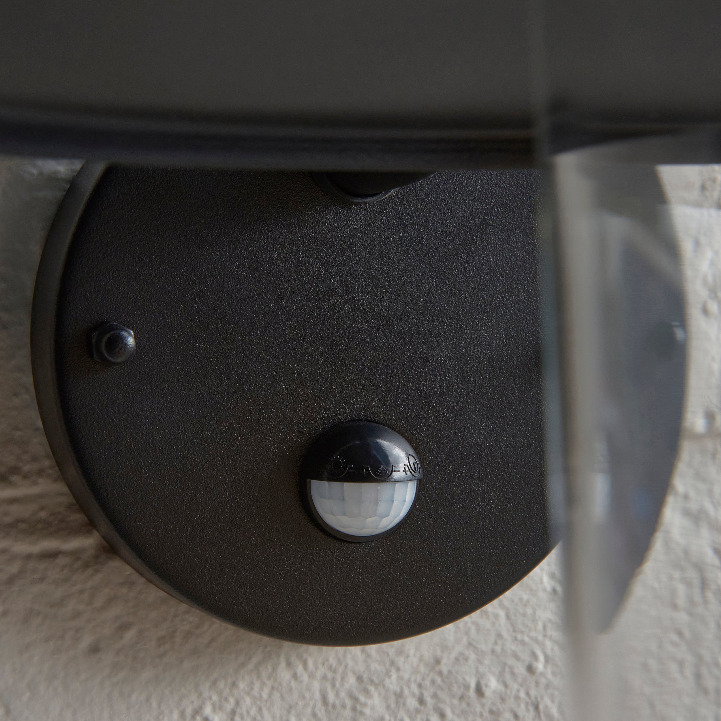 Thornton PIR Black Outdoor Wall Light - IP44-OPEN-BOX-50-290626