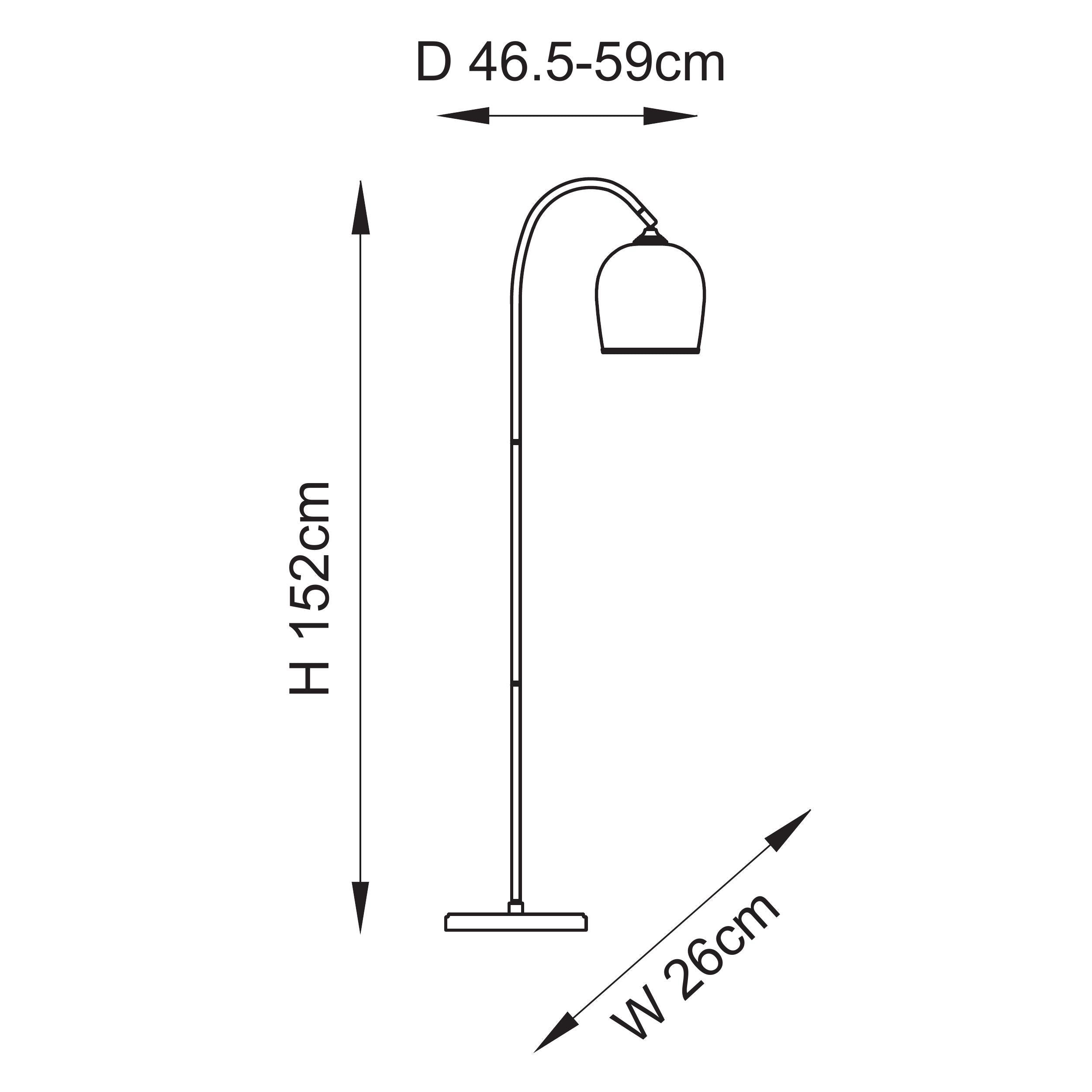 Ashcroft Brass Floor Lamp - Clear Glass Shade