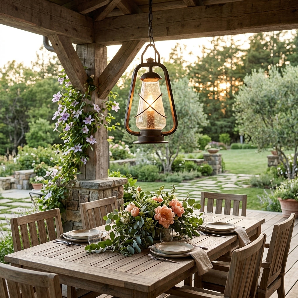 Elstead Miners Old Bronze Outdoor Pendant Light - IP44