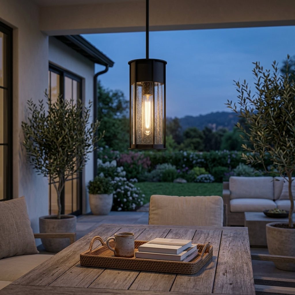 Camillo Black Outdoor Pendant Light