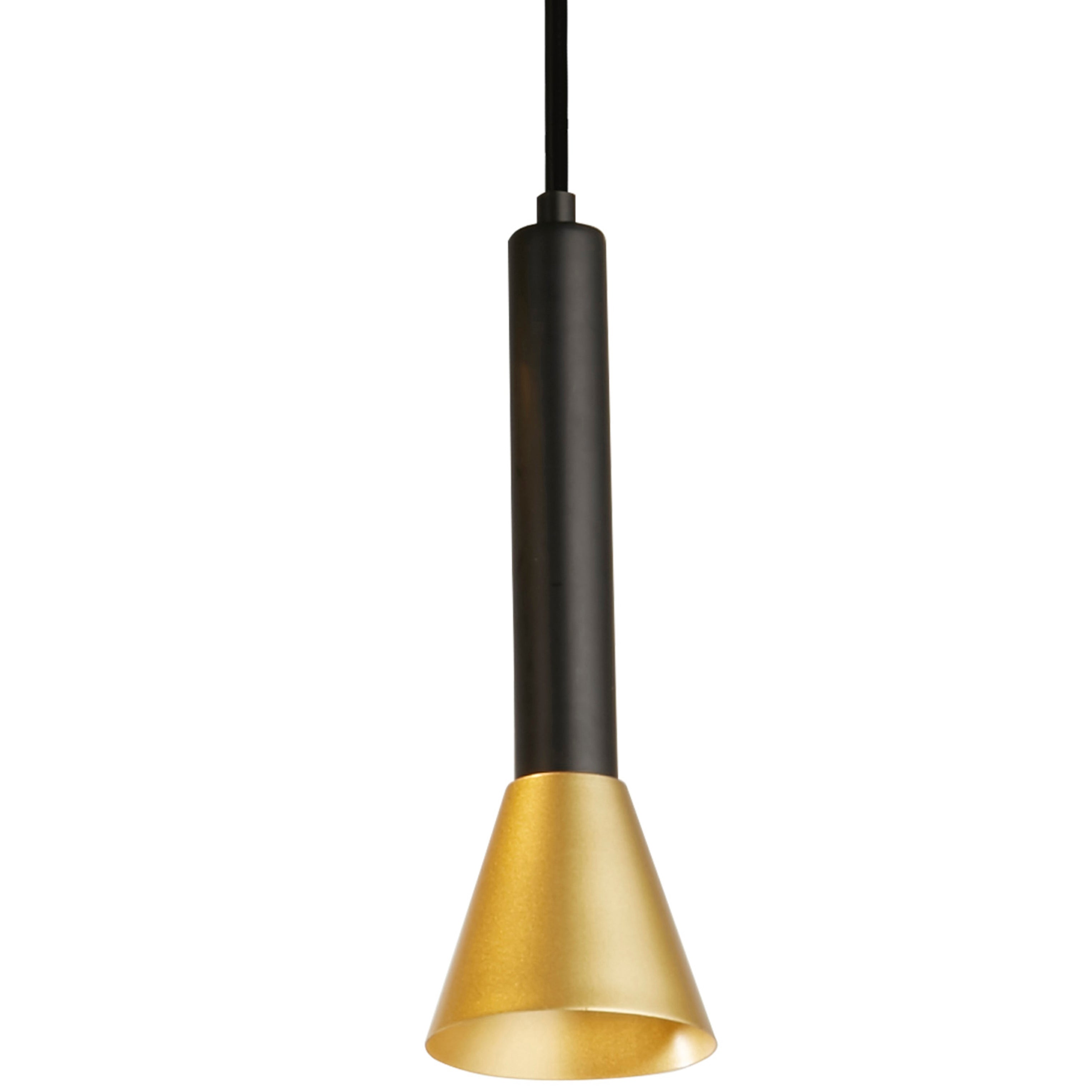 Searchlight Signal 4 Light Black & Gold Bar Pendant