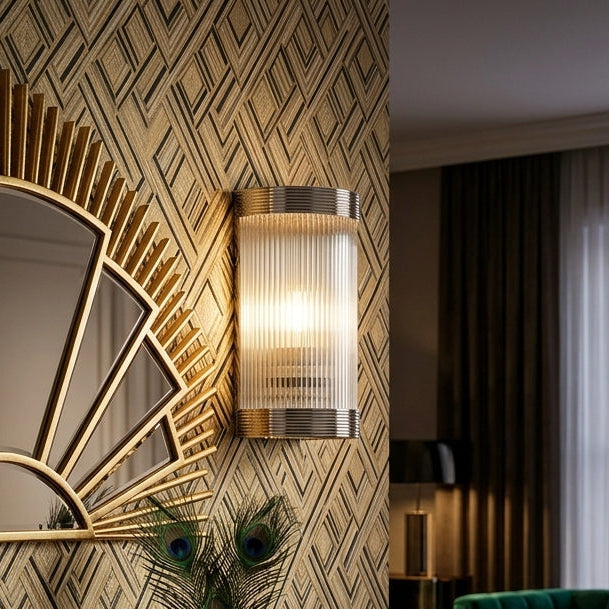 Reeded Chrome Art Deco Wall Light REED861