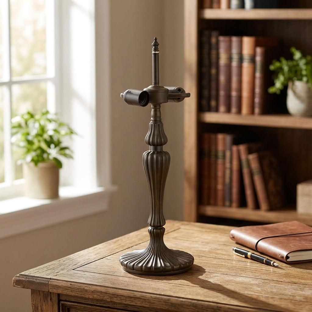 Tiffany, Antique Bronze & Black, Table Lamp Base - No Shade