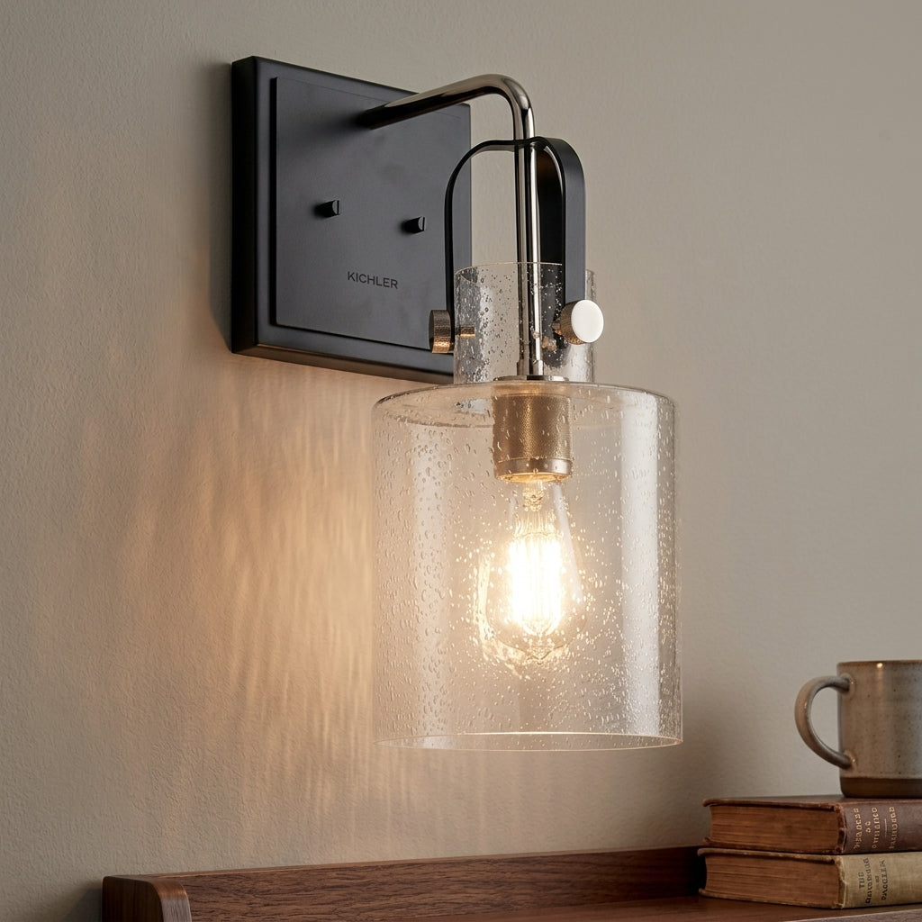 Kitner 1 Light Nickel Wall Light