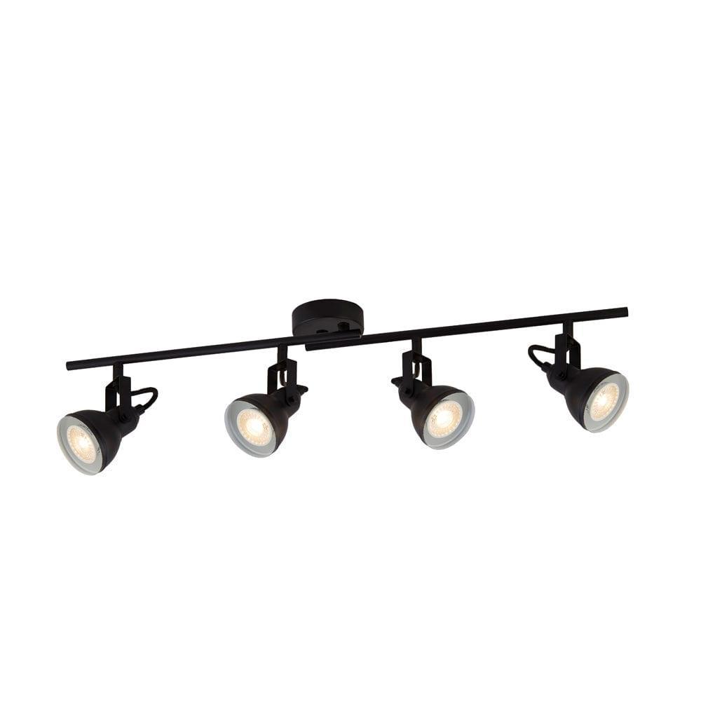 Focus 4 Light Black Adjustable Split-Bar Spotlights-clearance