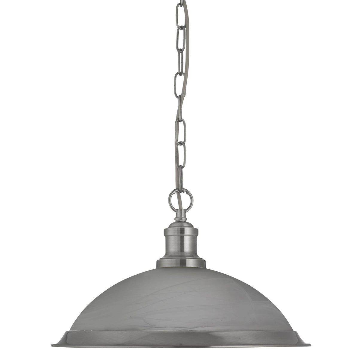 Searchlight Bistro Silver & Marble Glass Pendant-warehouse-180926