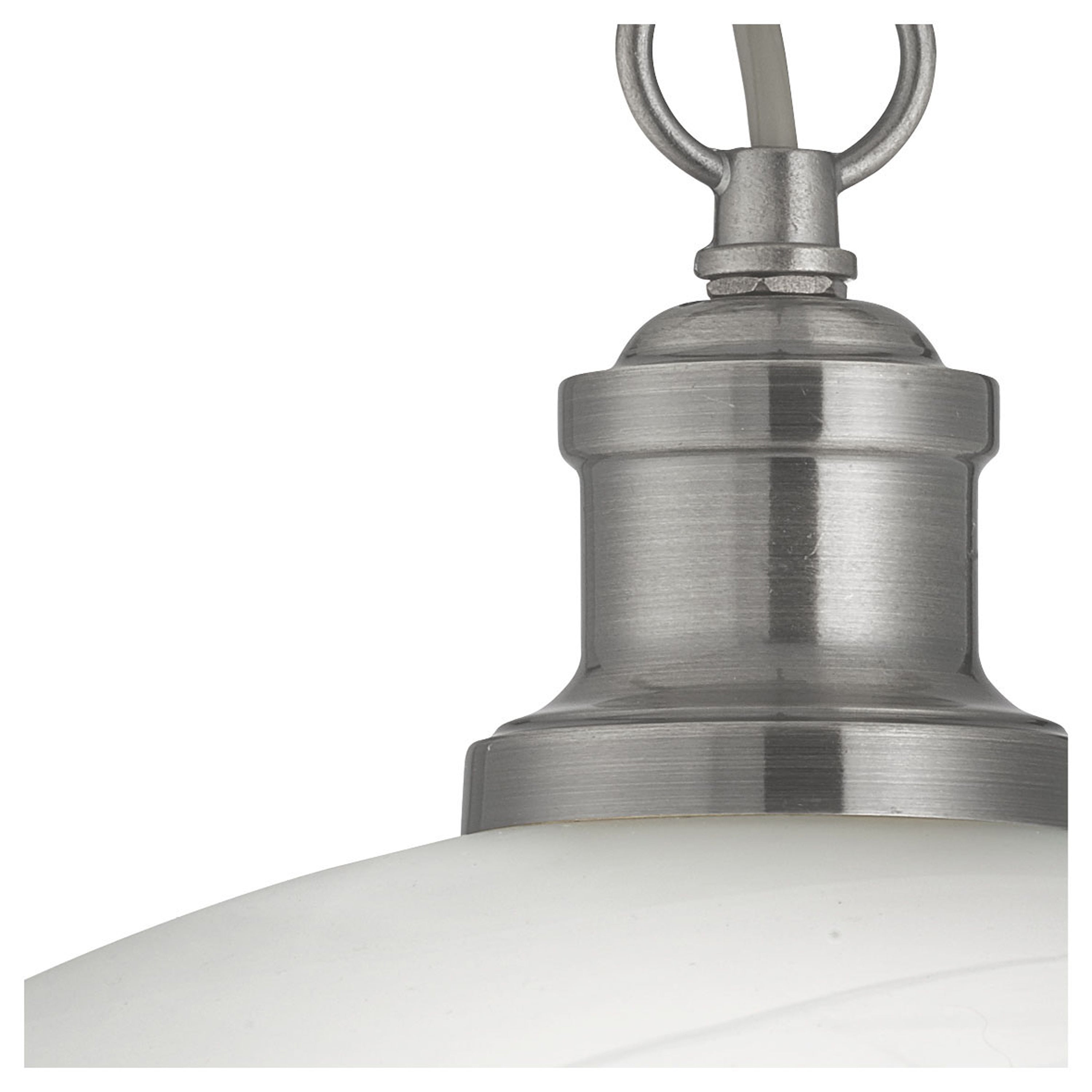 Searchlight Bistro Silver & Marble Glass Pendant