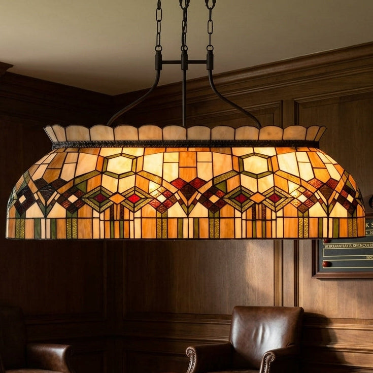 Chicago Fancy Tiffany Pool Table Light