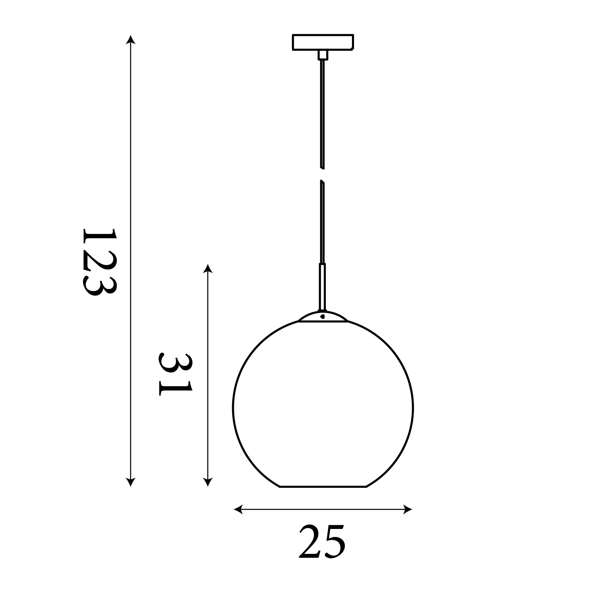 Balls Small Glass Kitchen Ceiling Light