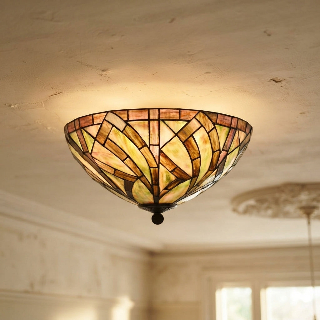 Bocastle Tiffany Flush Ceiling Light