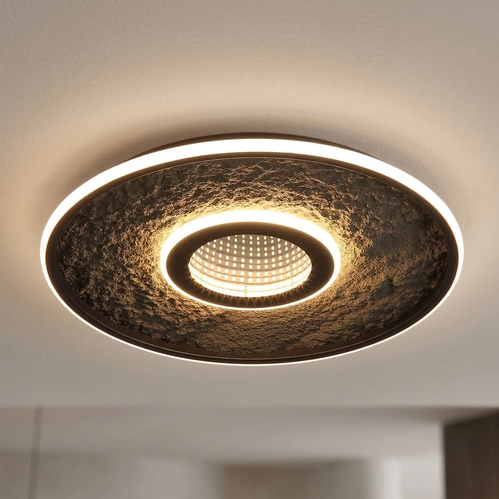 Lumadisc, Matt Black, Flush Ceiling Light - Integrated LED