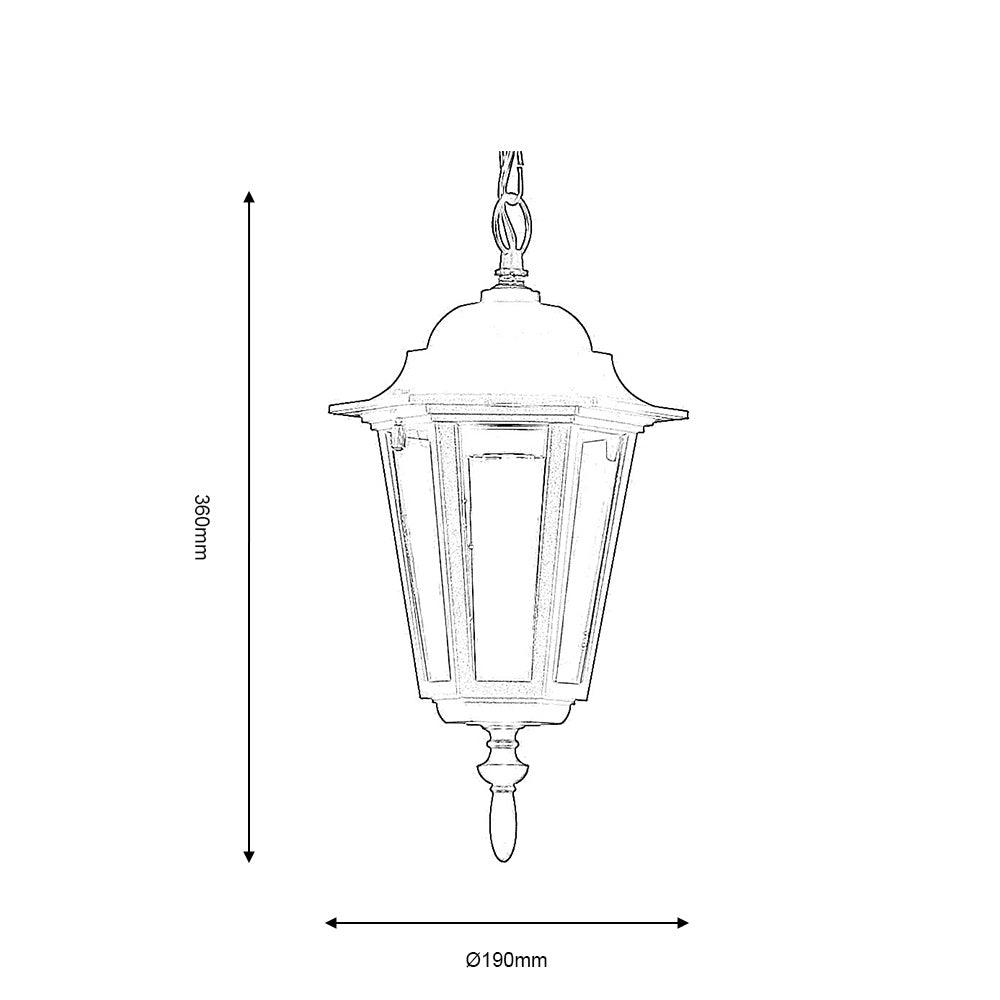 Oaks Haxby Black Outdoor Pendant Light