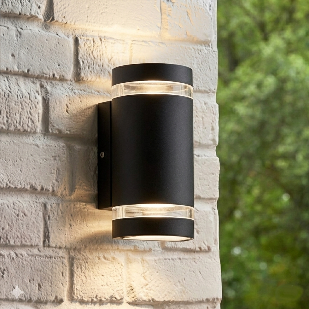 Sheffield Outdoor & Porch Black Up & Down Wall Light-OB-180926