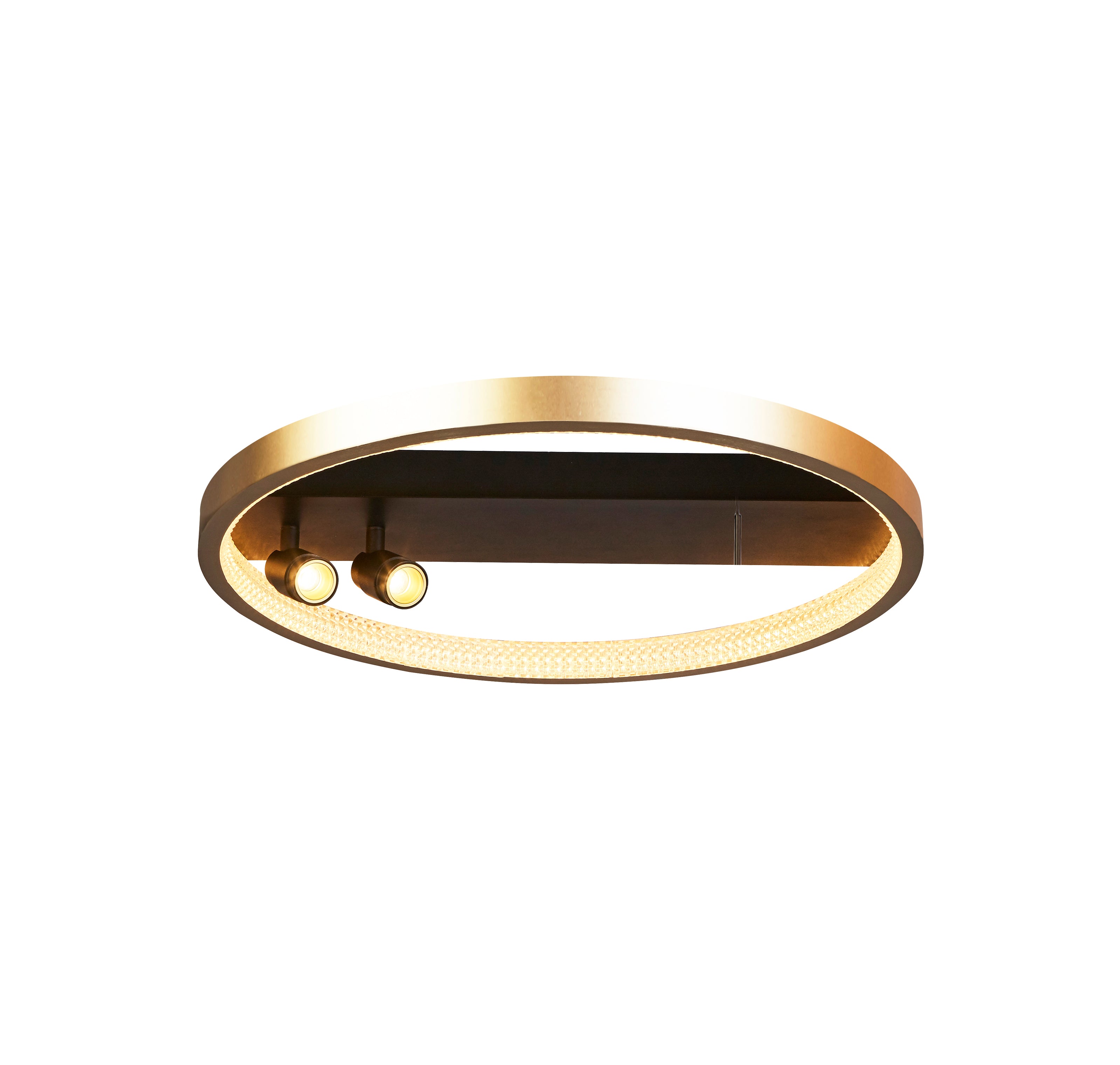 Searchlight Grace Black & Gold LED Flush Ceiling Light