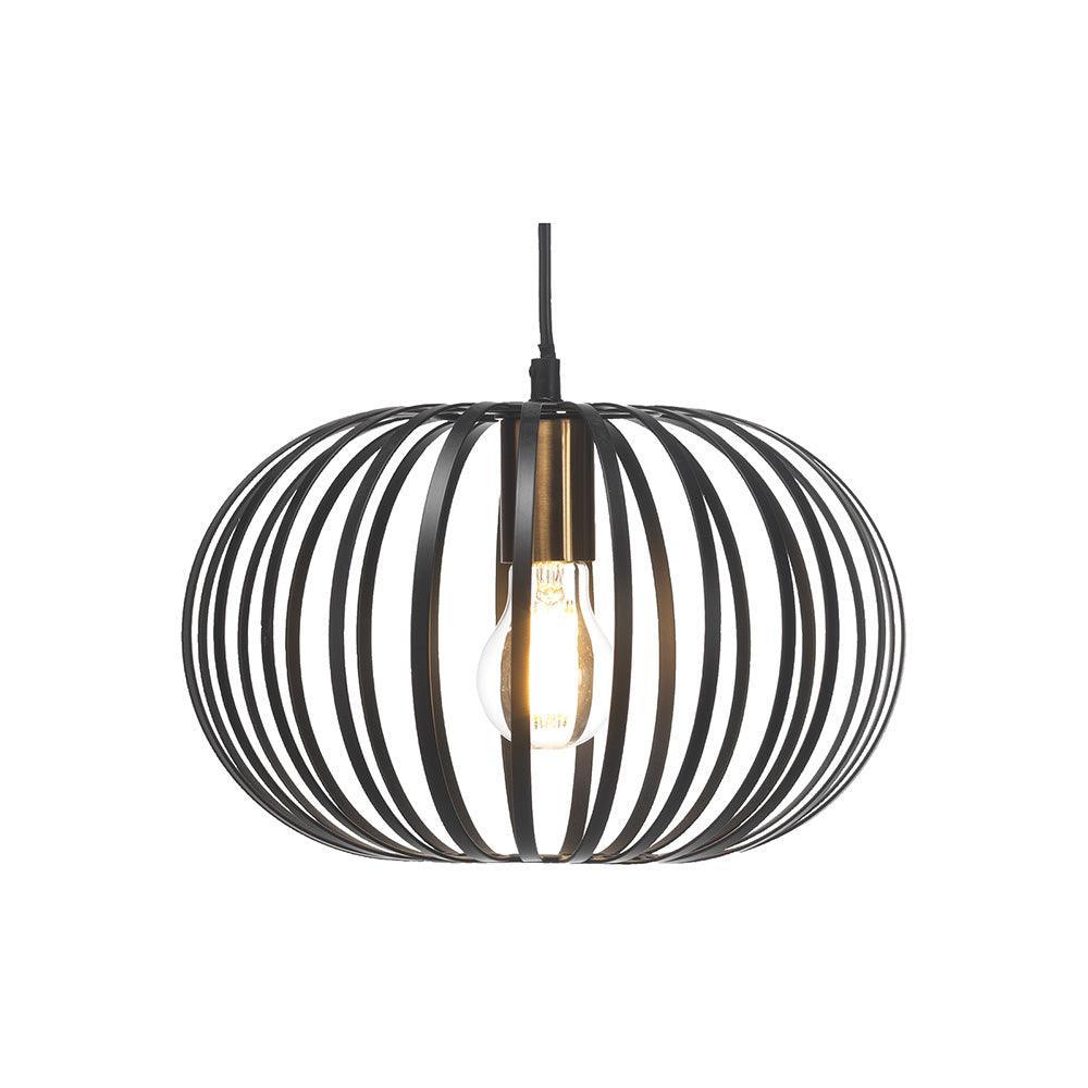 Oaks Lighting Salta Black Ceiling Pendant With Brass Cap-OPEN-BOX-50-160426