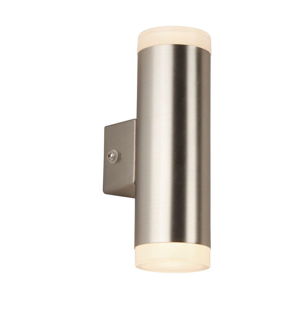 Metro LED Outdoor 2 Light Satin Silver Up/Down Wall Light-warehouse-180926