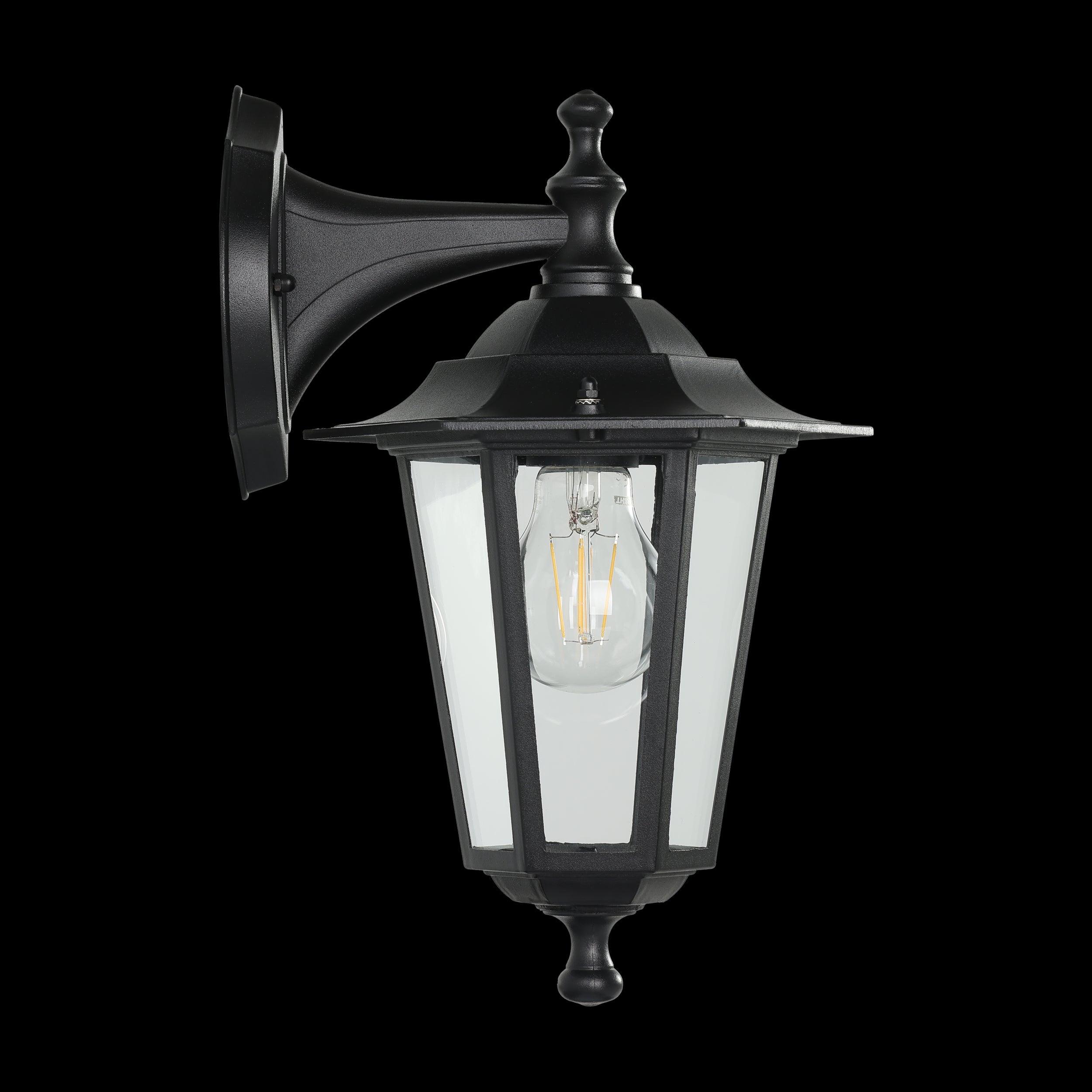 eglo laterna 4 black hanging lantern outdoor wall light ip44 living room image