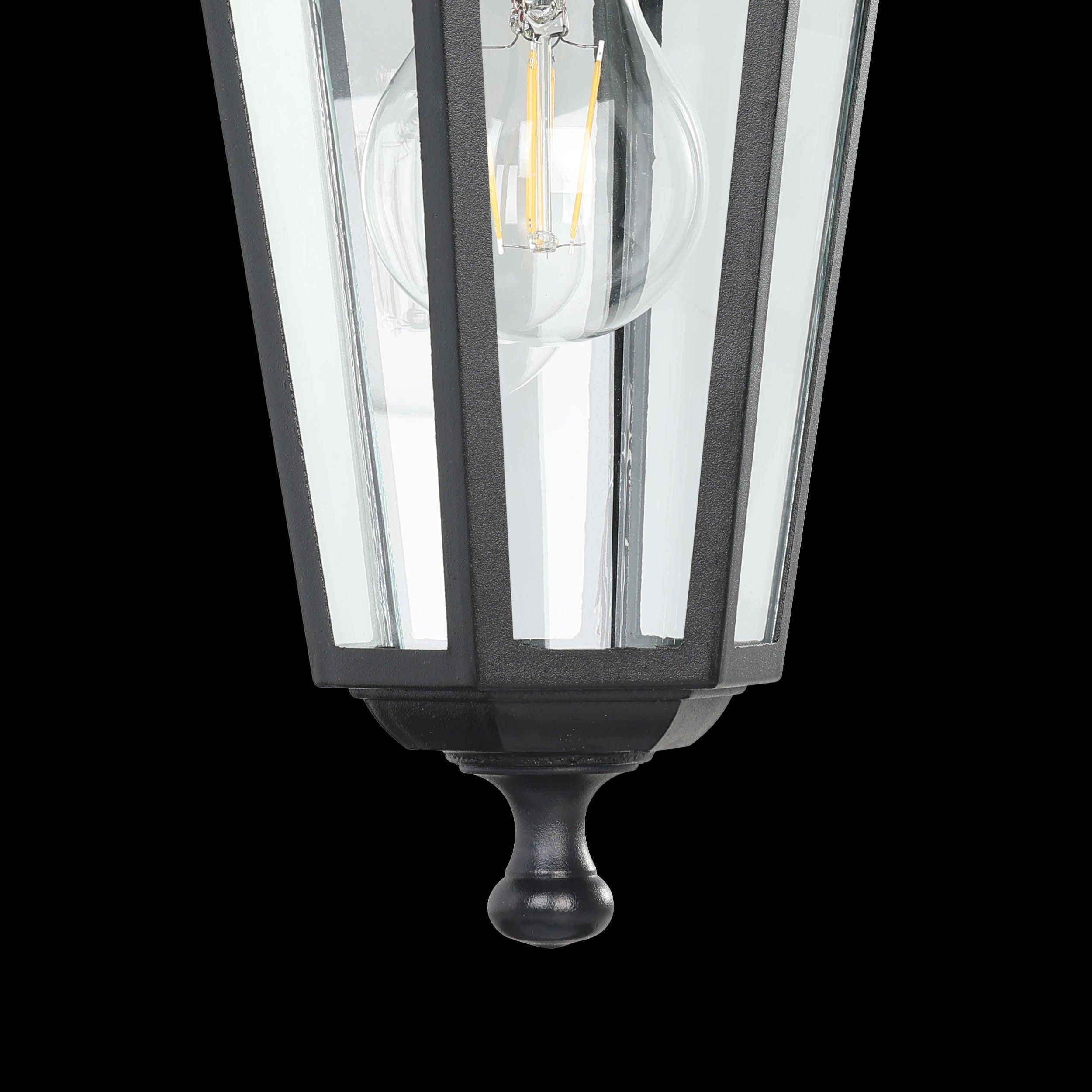 eglo laterna 4 black hanging lantern outdoor wall light ip44 Hallway Lighting Close up