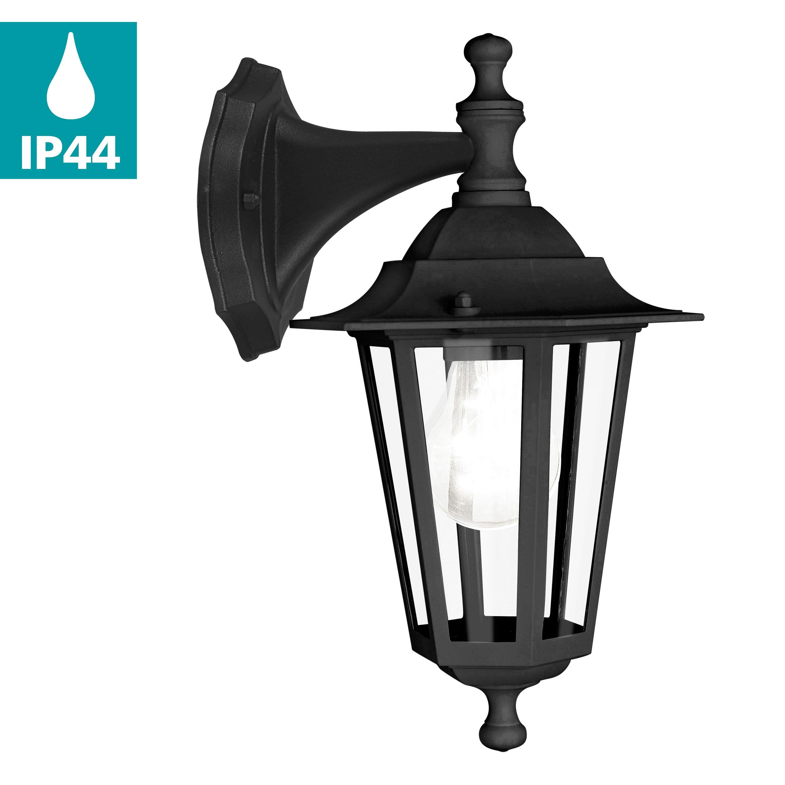 eglo laterna 4 black hanging lantern outdoor wall light ip44 Kitchen Lighting Close Up