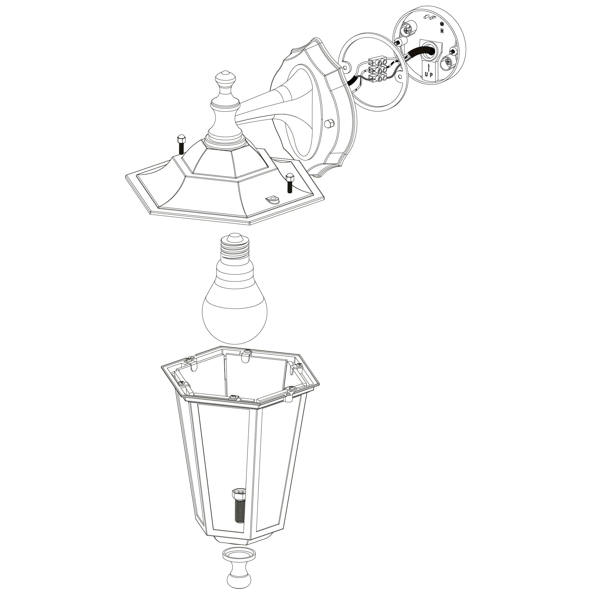 eglo laterna 4 black hanging lantern outdoor wall light ip44 hallway lighting 