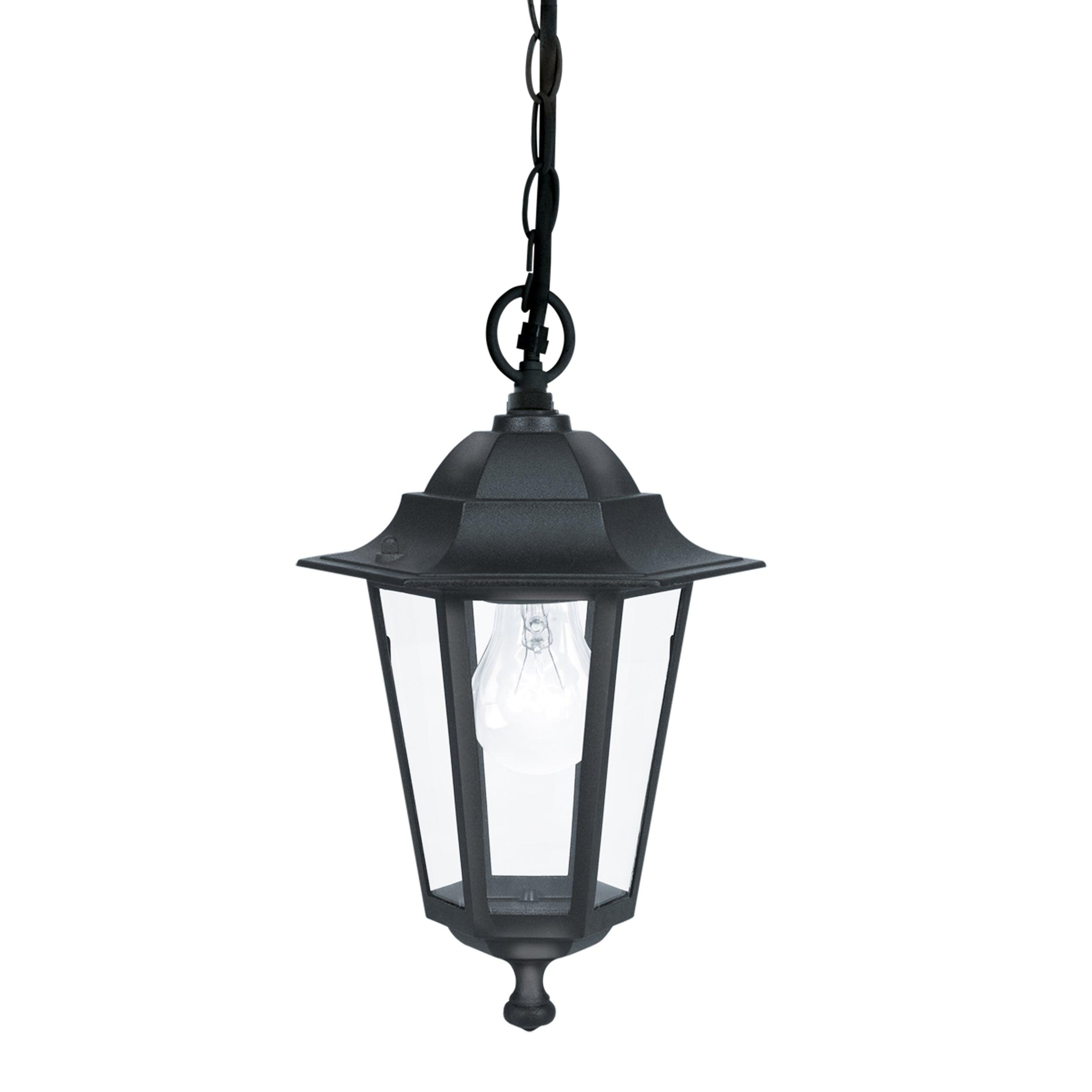 Eglo Laterna 4 IP44 Black Outdoor Ceiling Pendant-WAREHOUSE-40-200326