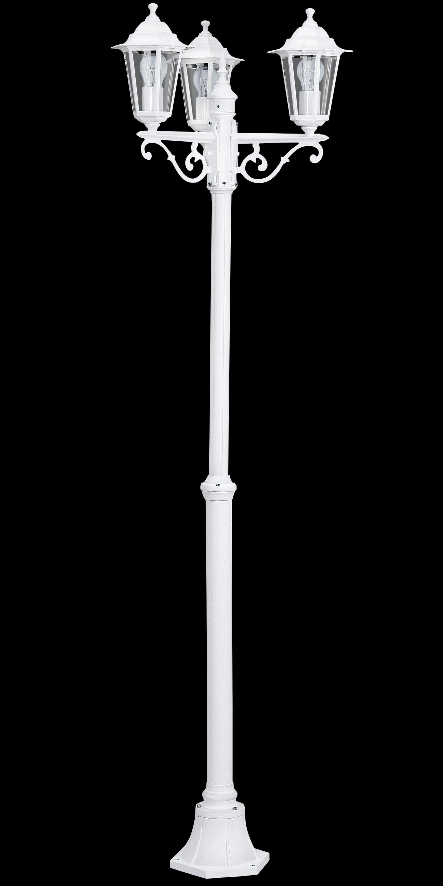 eglo laterna 5 white 3 light outdoor pathway lamp post ip44 Hallway Lighting Close up