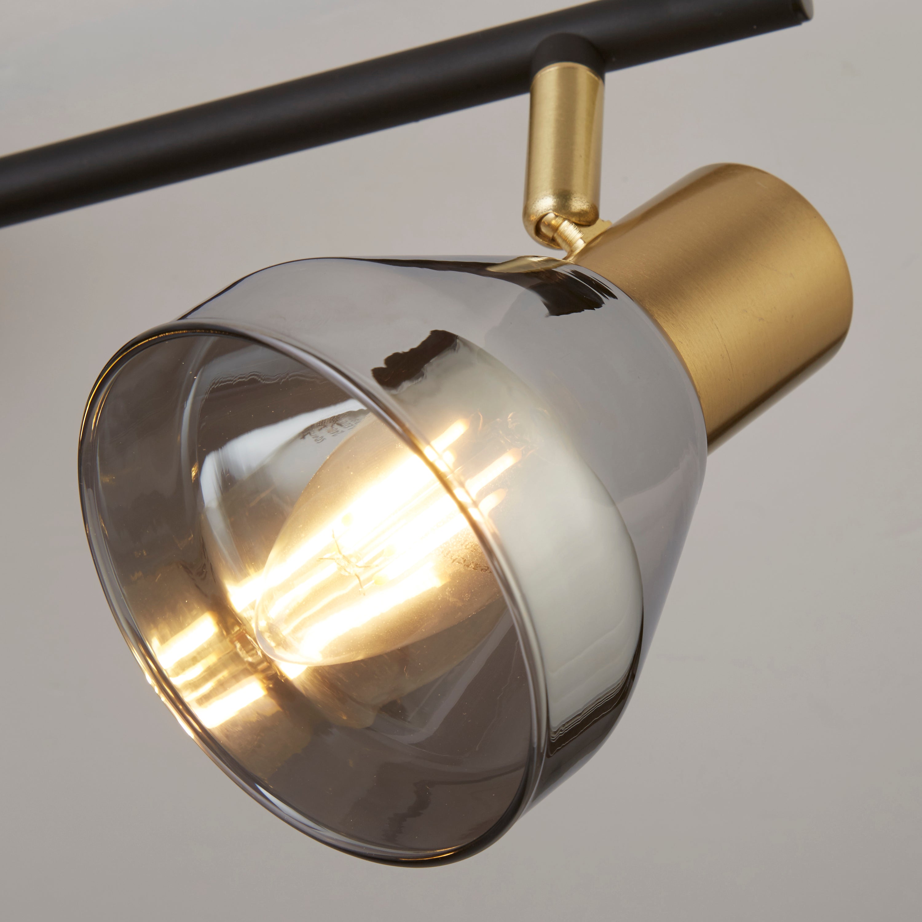 Searchlight Westminster 3 Light Black & Brass Spotlight