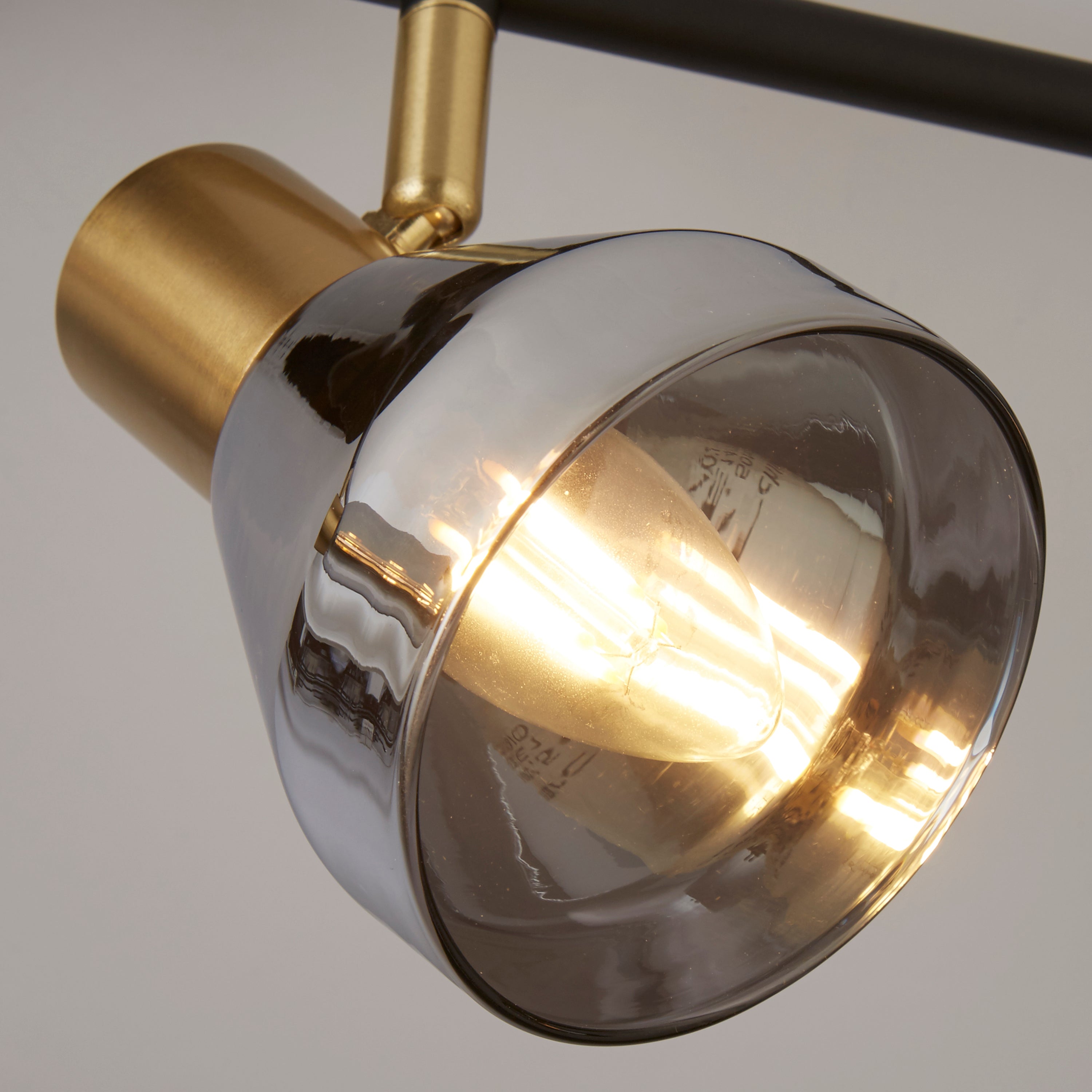Searchlight Westminster 4 Light Black & Brass Spotlight