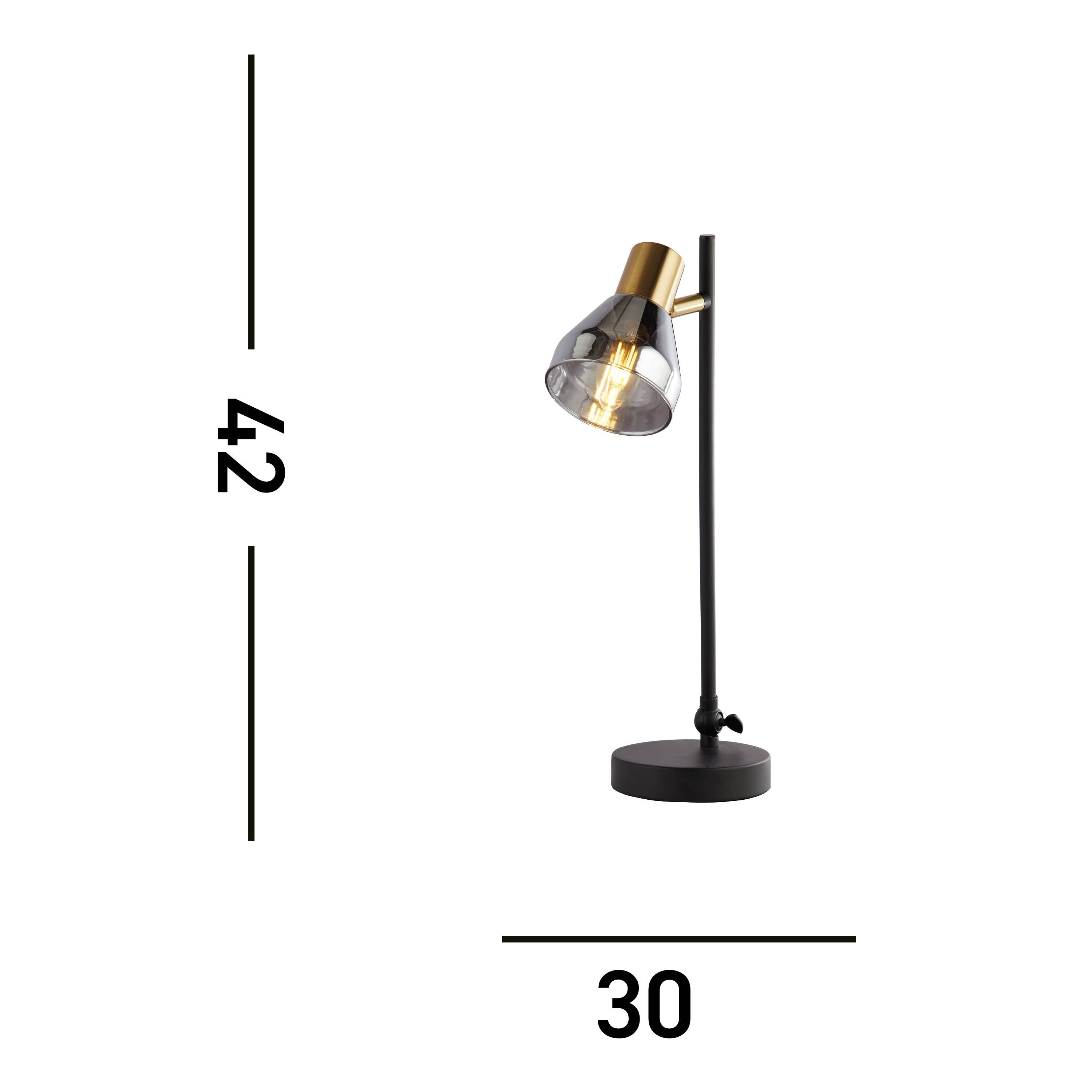 Searchlight Westminster Black & Brass Table Lamp