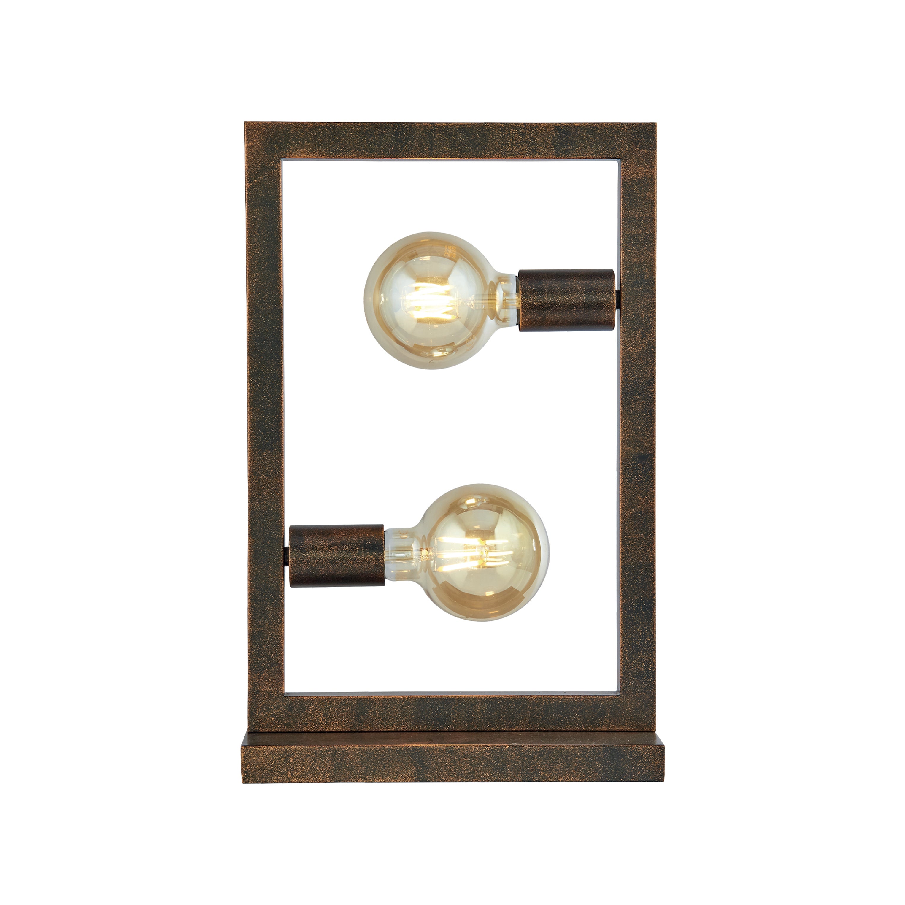 Searchlight Oblong 2 Rustic Brown Light Table Lamp