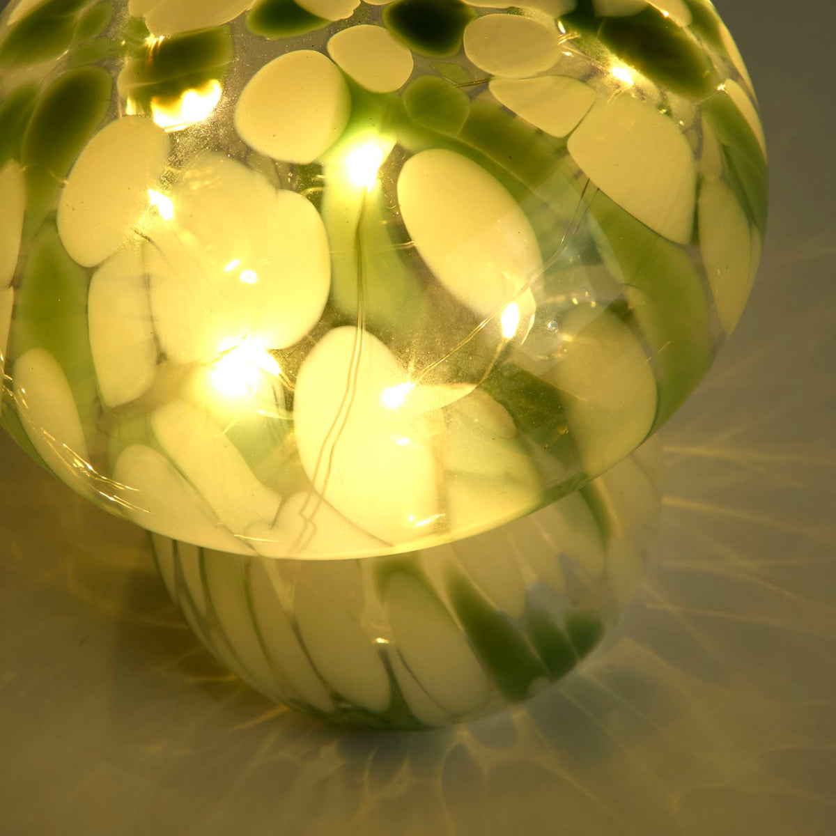 Amelia, Green & White Glazed, Table Lamp - Integrated LED-warehouse-091026