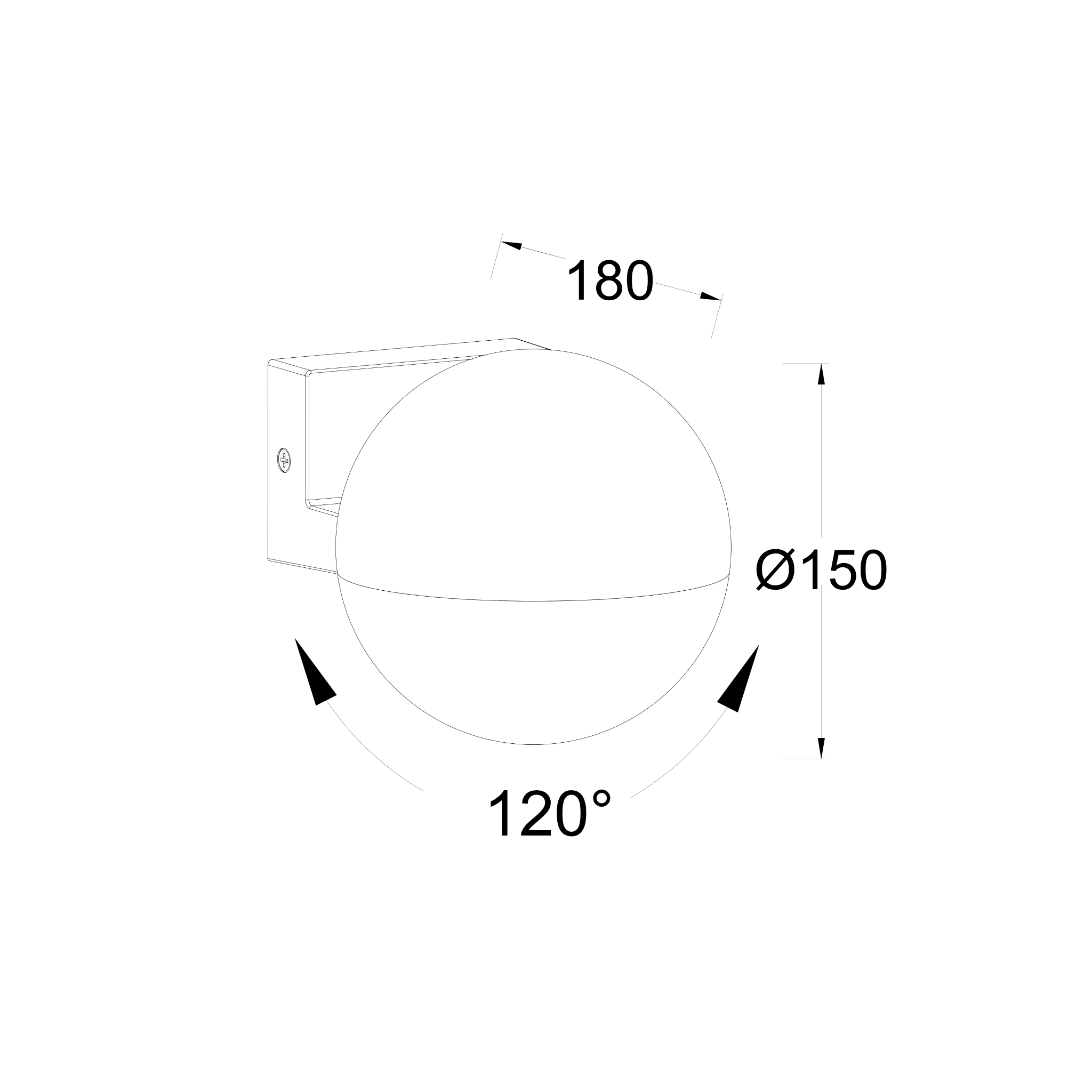 Lutec Looma E27 Down Light IP54 Adjustable Outdoor Wall Light