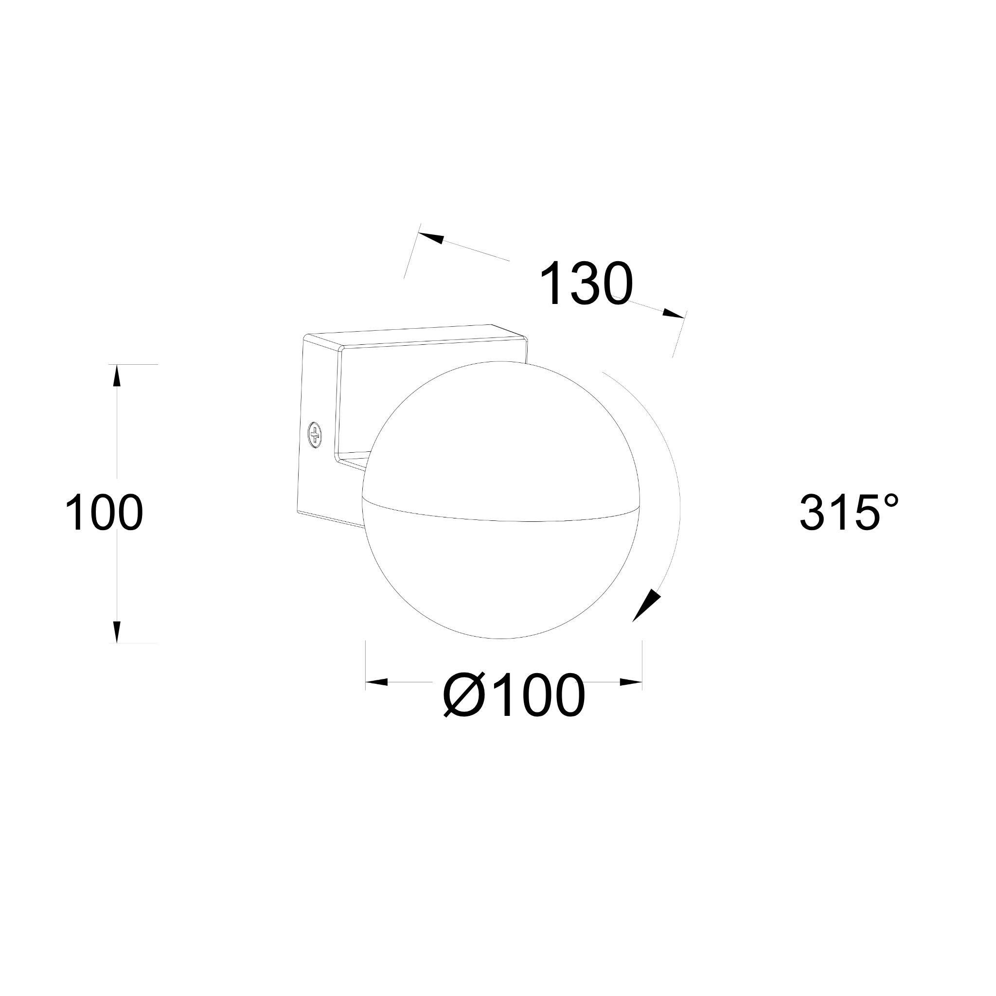 Lutec Looma IP54 Adjustable LED Outdoor Wall Light - Grey