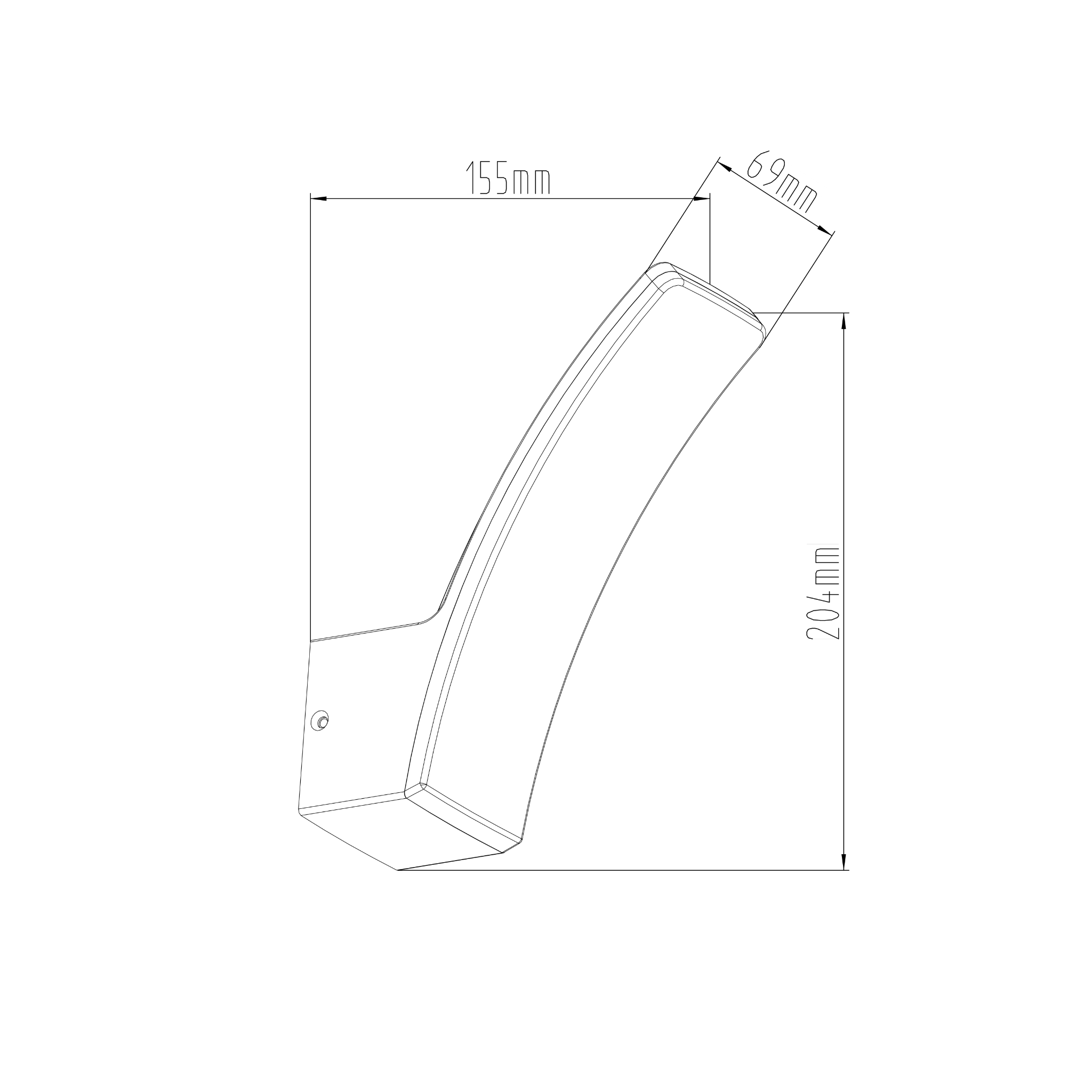Lutec Kilo Integrated LED Outside Wall Light - Dark Grey
