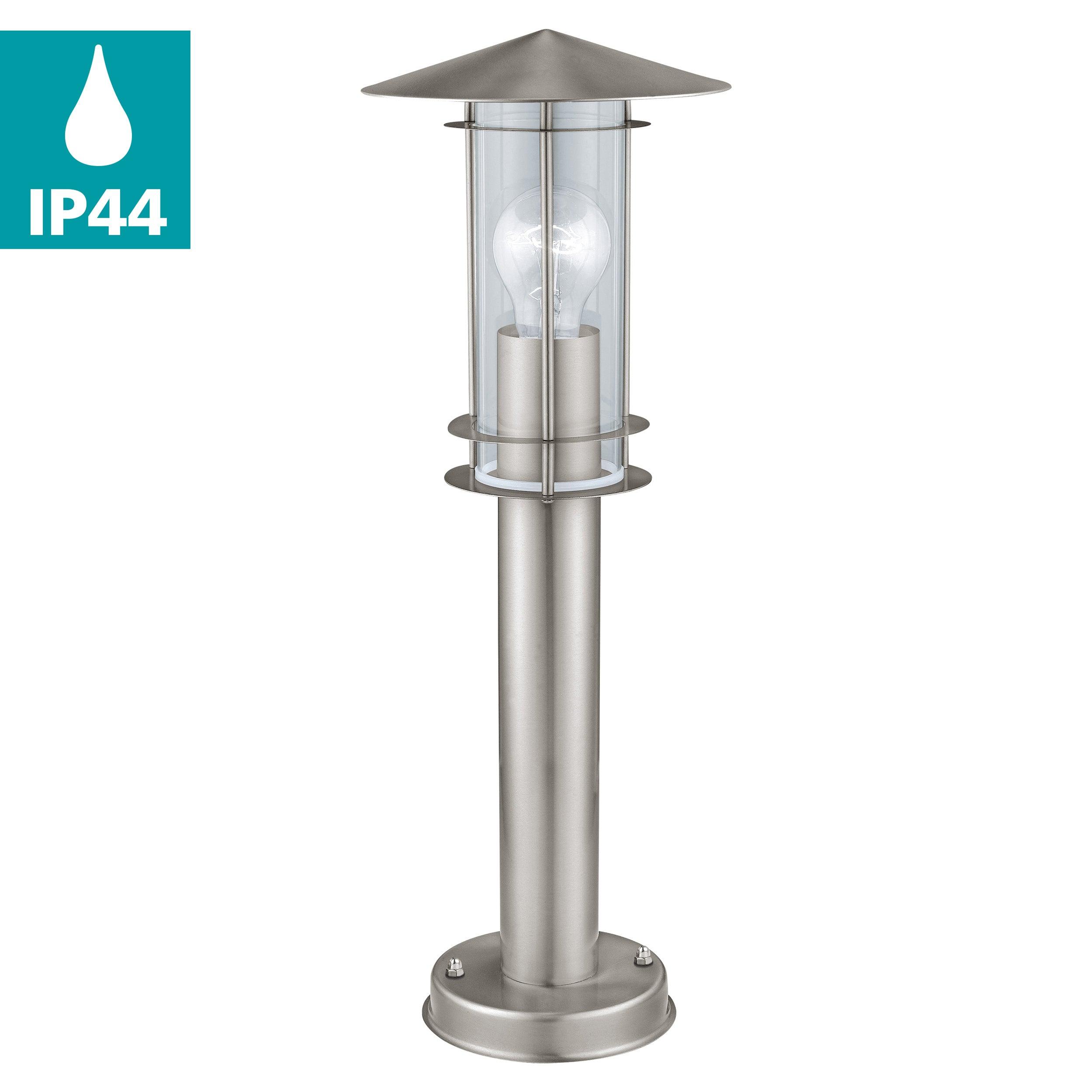 eglo lisio stainless steel ip44 outside bollard 50cm kitchen lighting 