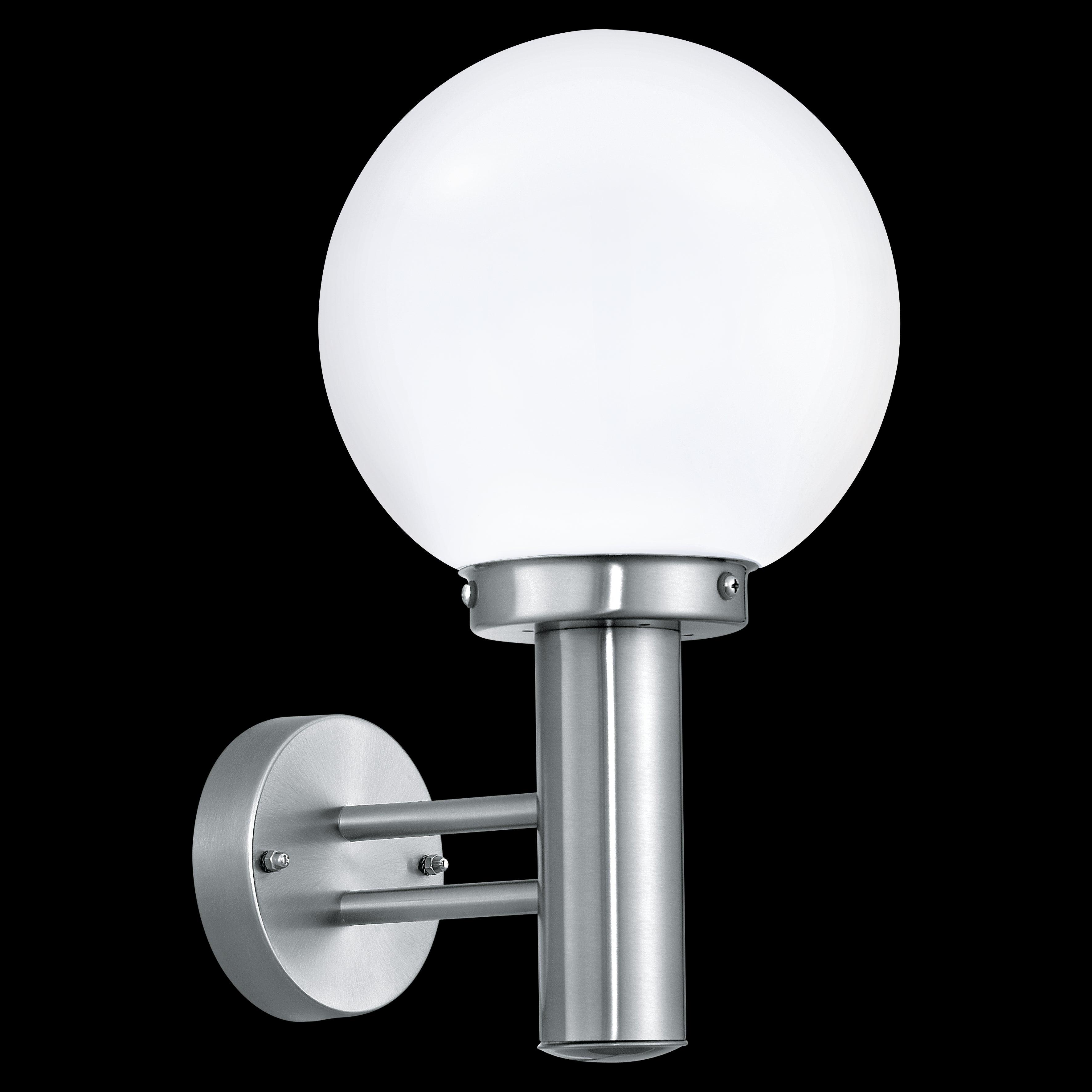 eglo nisia stainless steel outdoor wall light ip44 living room image