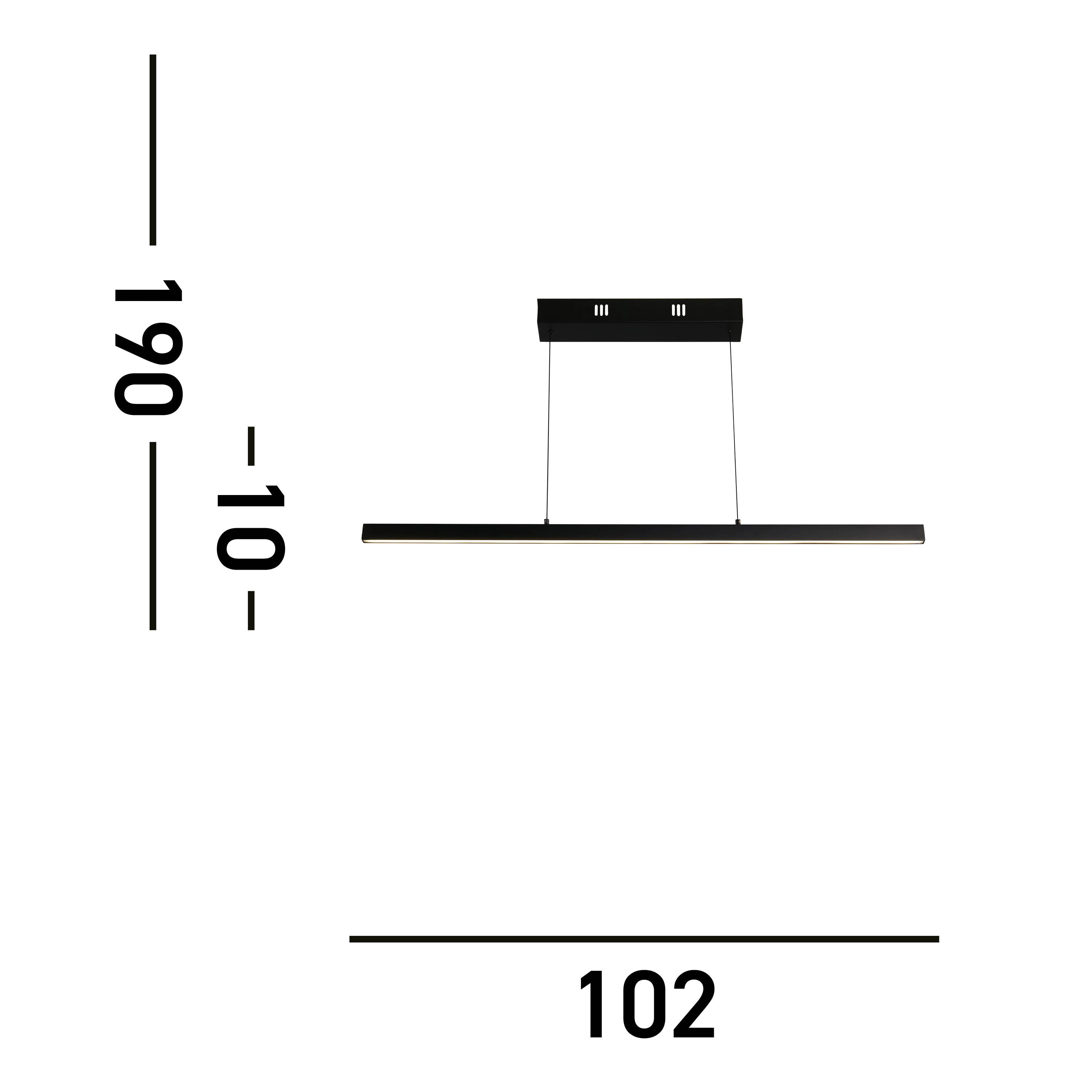 Searchlight Layla Gesture Control Black LED Bar Pendant