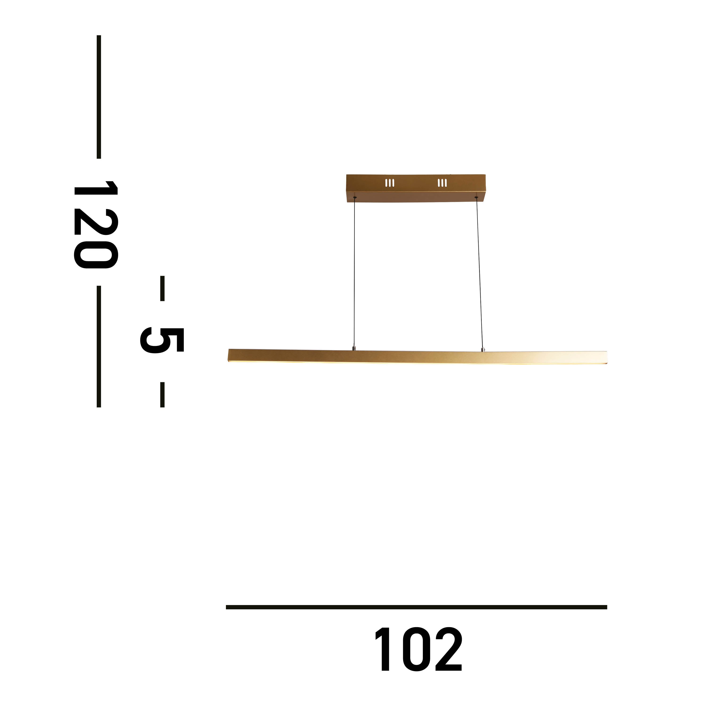 Searchlight Kelly Gesture Control Gold LED Bar Pendant