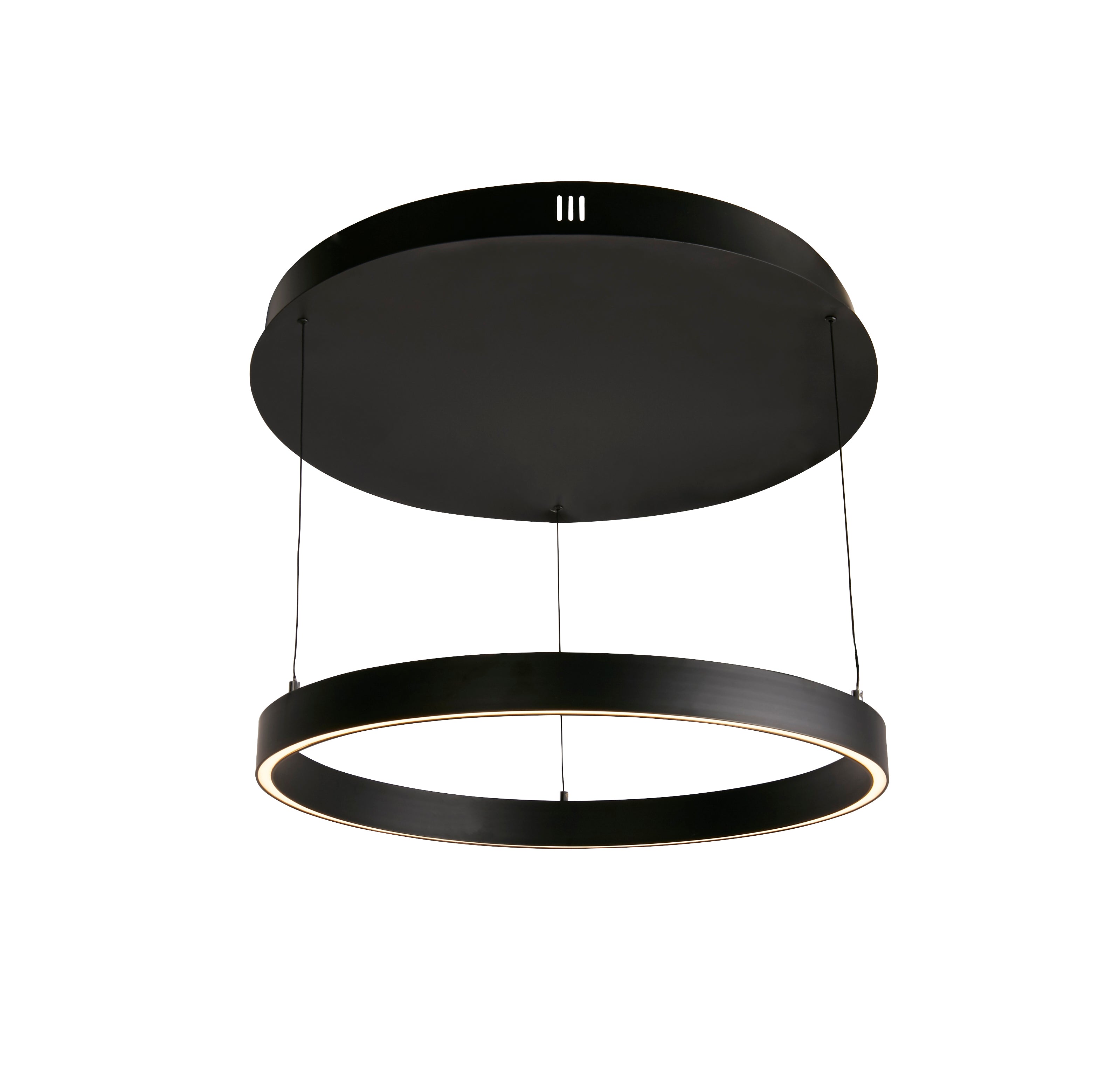Searchlight Layla Gesture Control Black LED Round Pendant - 64cm