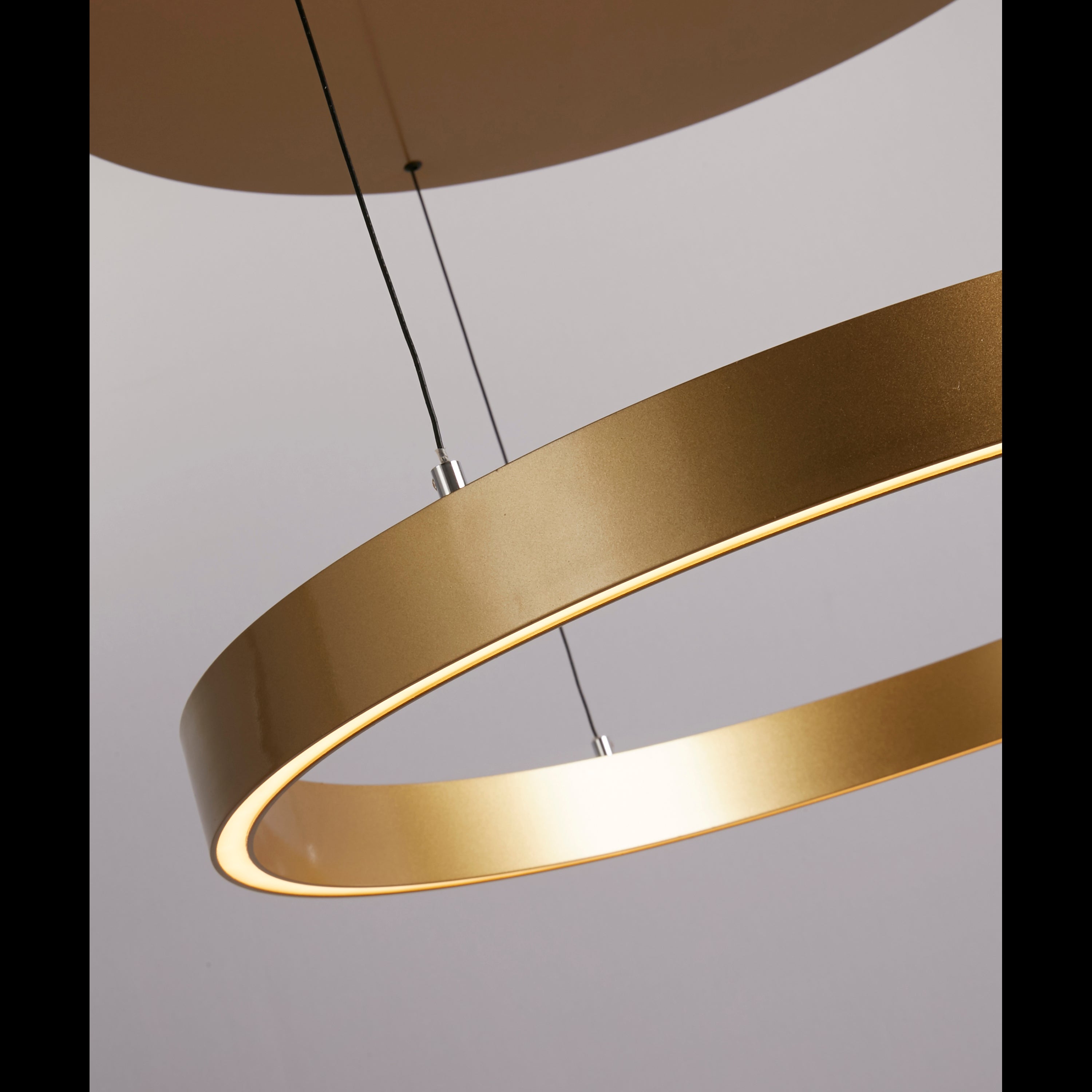 Searchlight Layla Gesture Control Gold LED Round Pendant - 64Cm