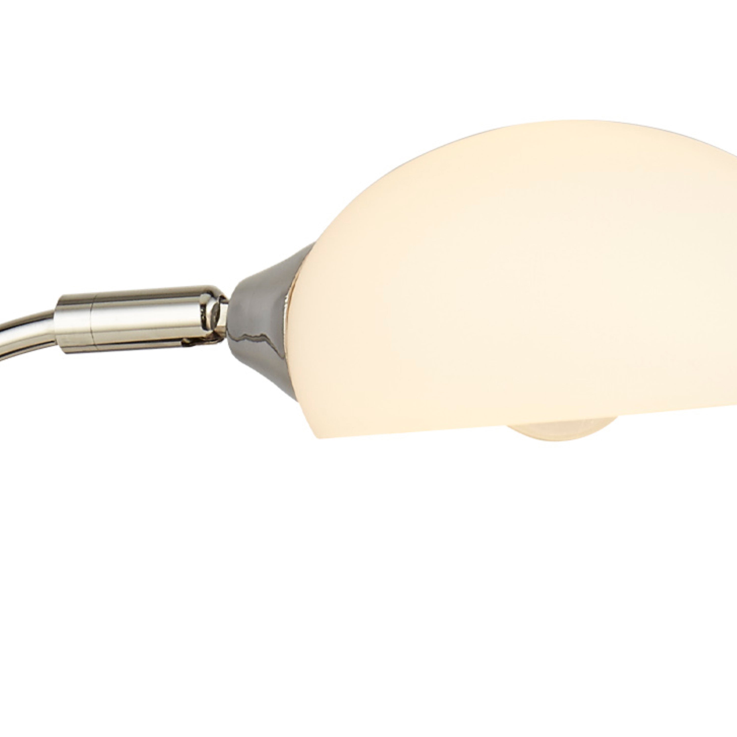 Searchlight Astro Black & Chrome Table Lamp - Opal Glass Shade