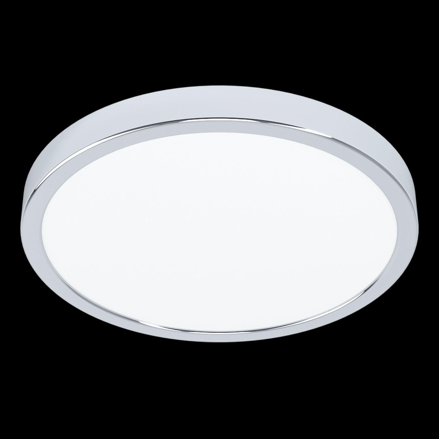 eglo fueva 5 led chrome ip44 flush ceiling light living room image