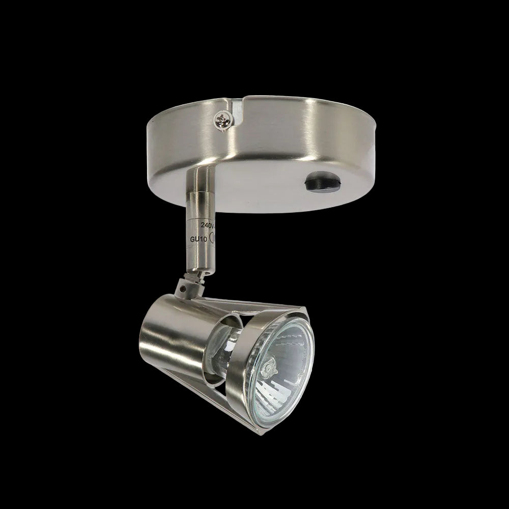 Romore Antique Chrome Single Switched Spotlight
