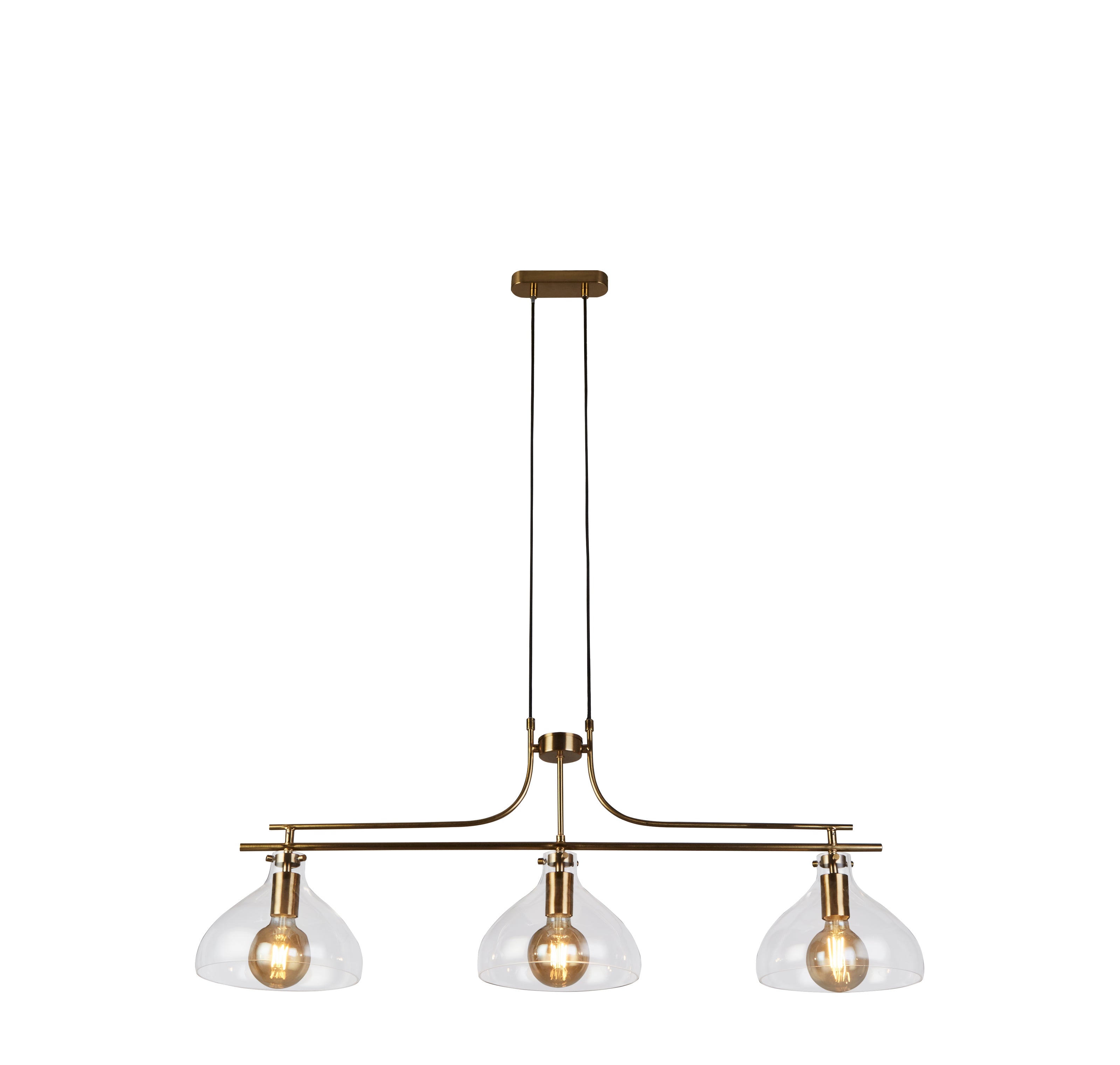 Searchlight Margarita 3 Light Brass Bar Pendant