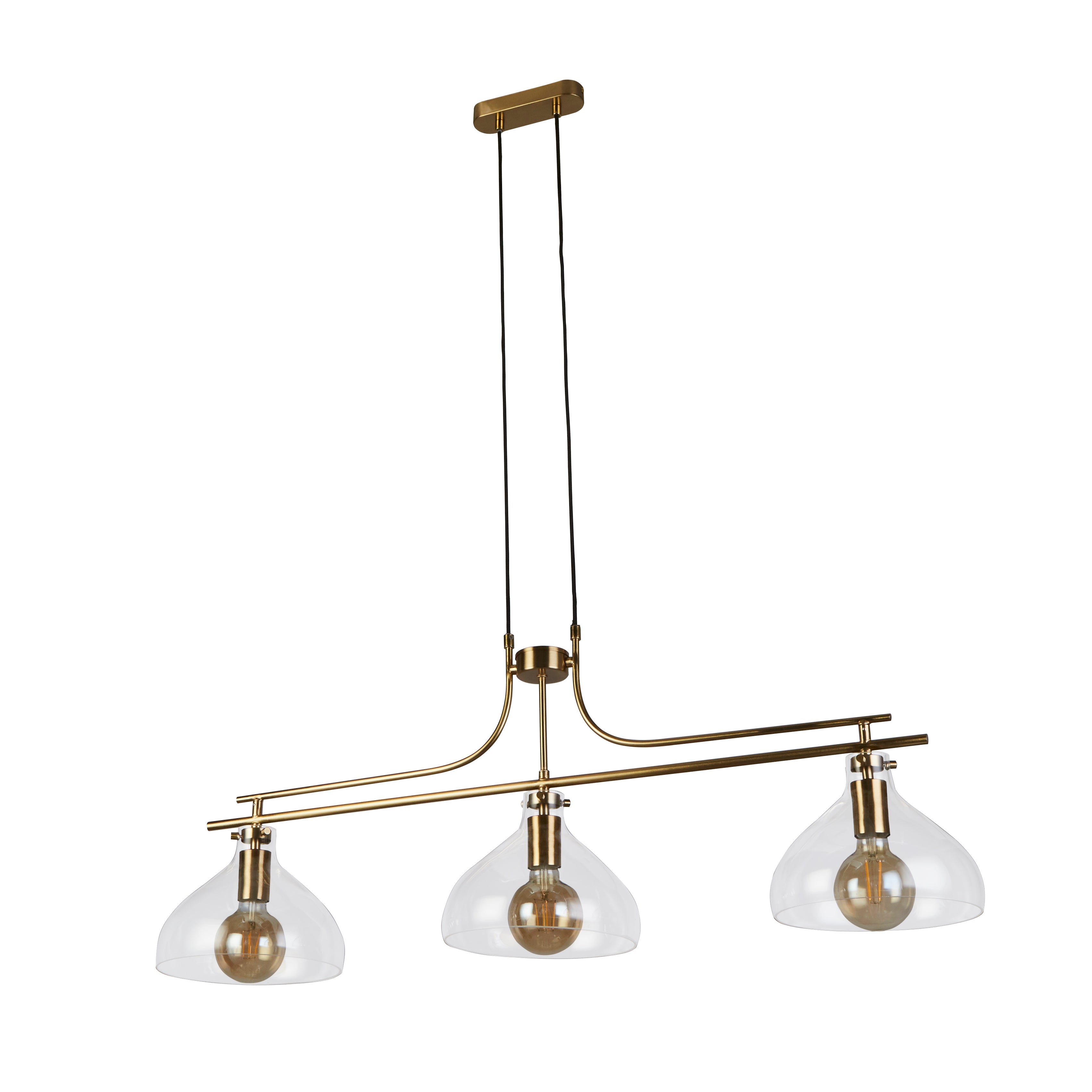 Searchlight Margarita 3 Light Brass Bar Pendant
