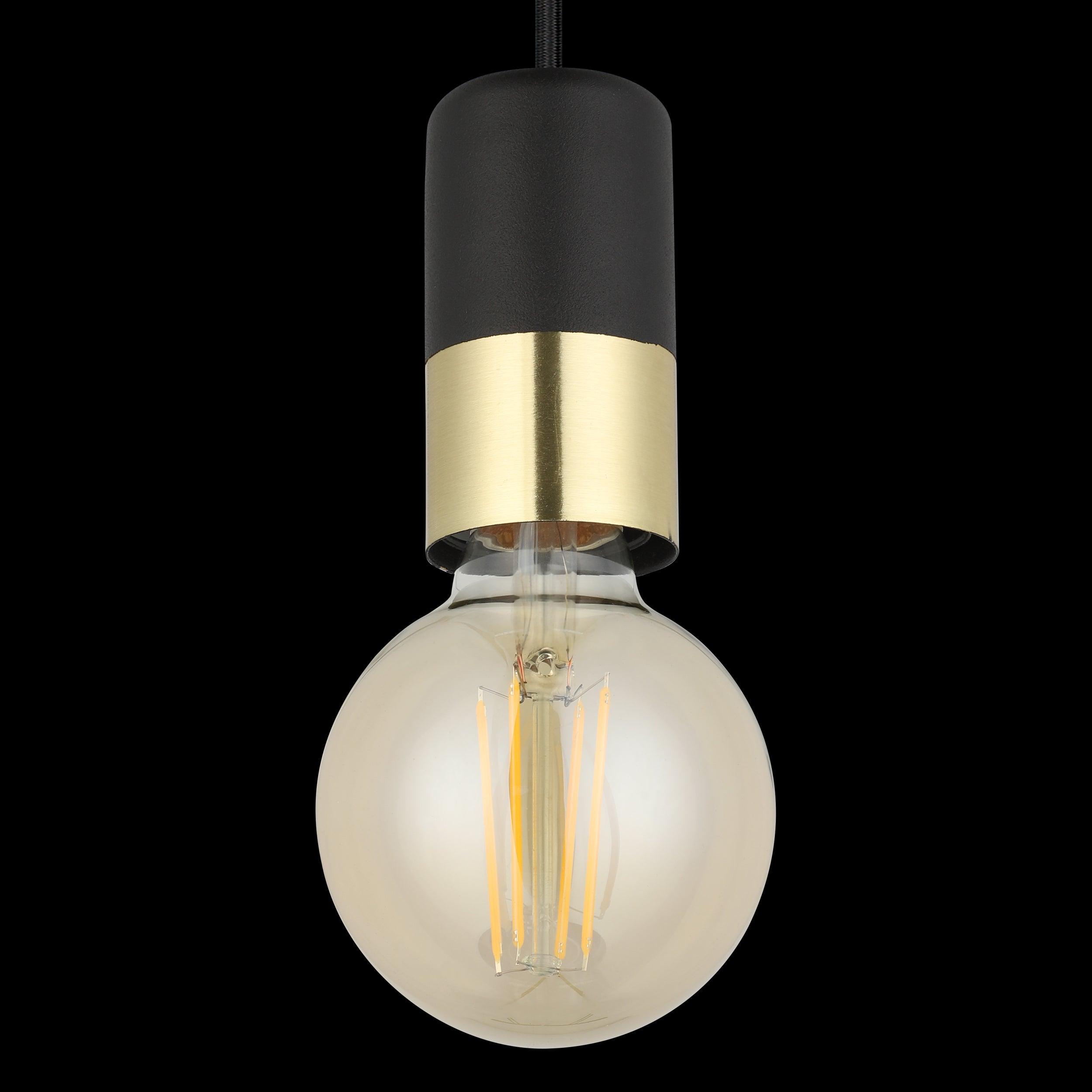 eglo calari black brass cable ceiling pendant Kitchen Lighting Close Up